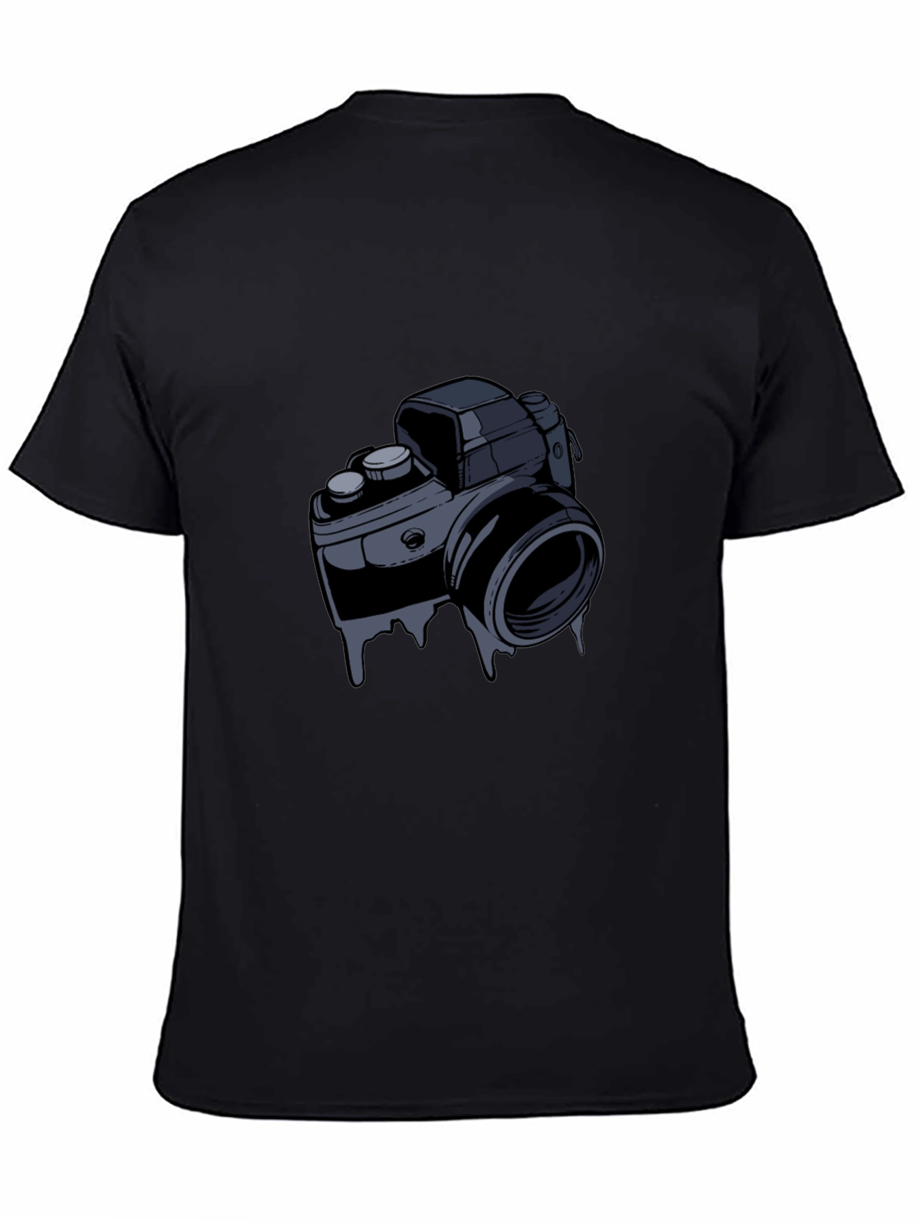Black Retro Camera Graphic T-Shirt view 4