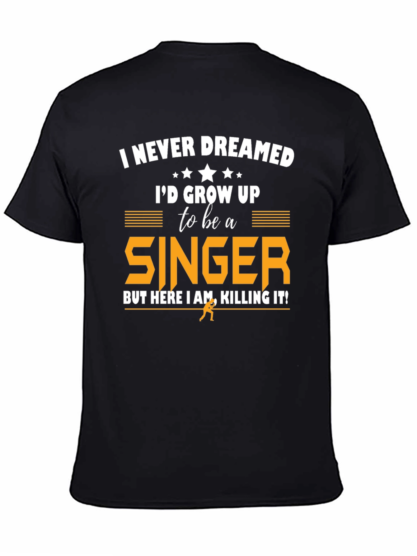 Black Singer Graphic T-Shirt - Never Dreamed view 4