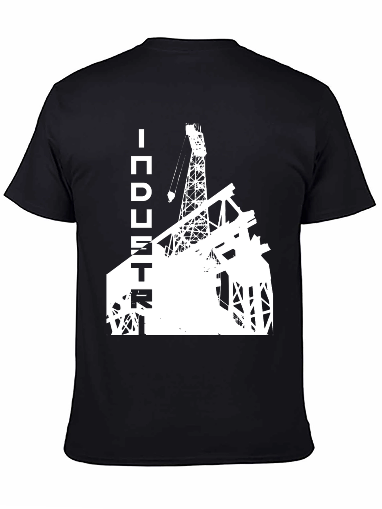 Black Industry Derrick Graphic Tee - Black view 4