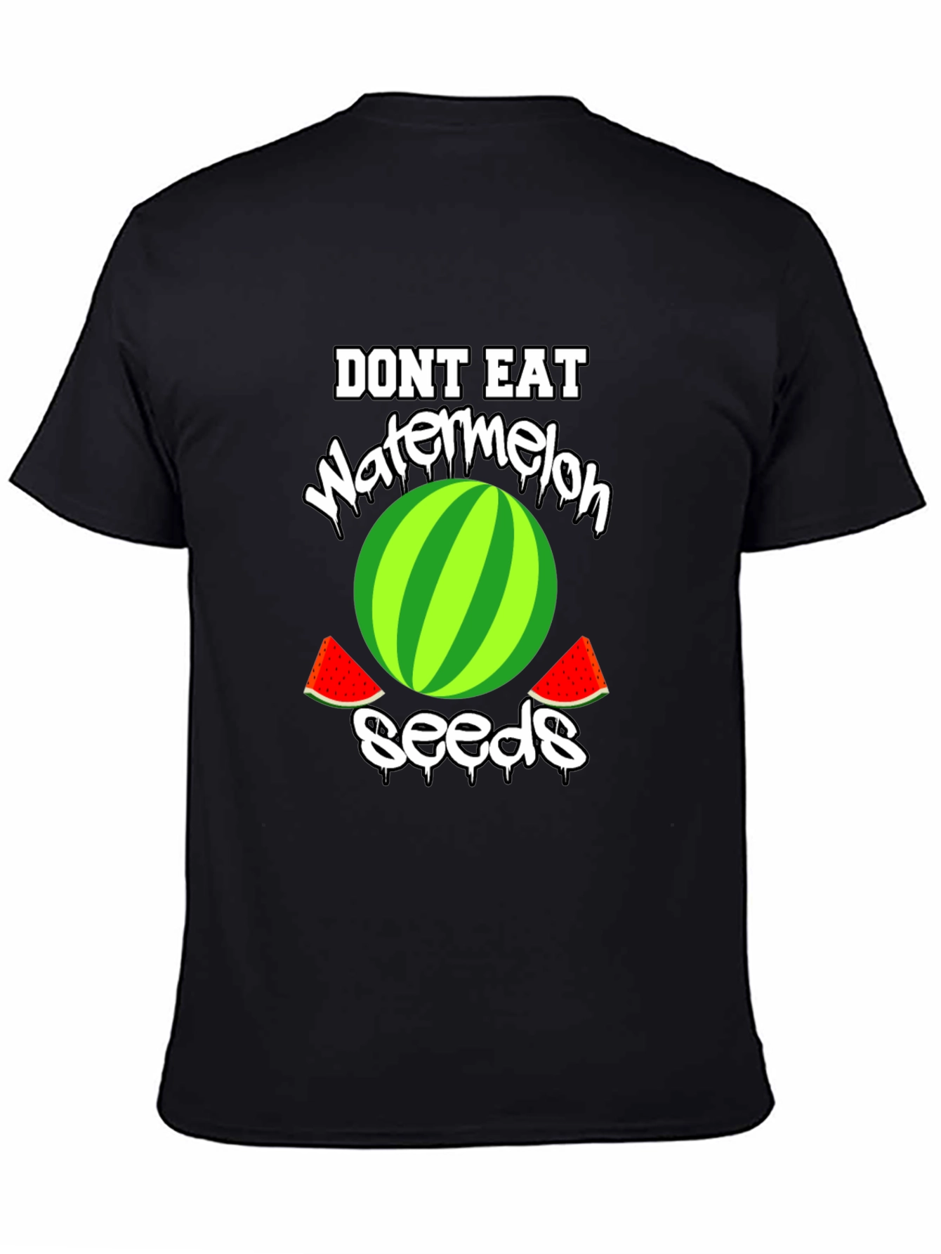 Black Don't Eat Watermelon Seeds Graphic Tee view 4