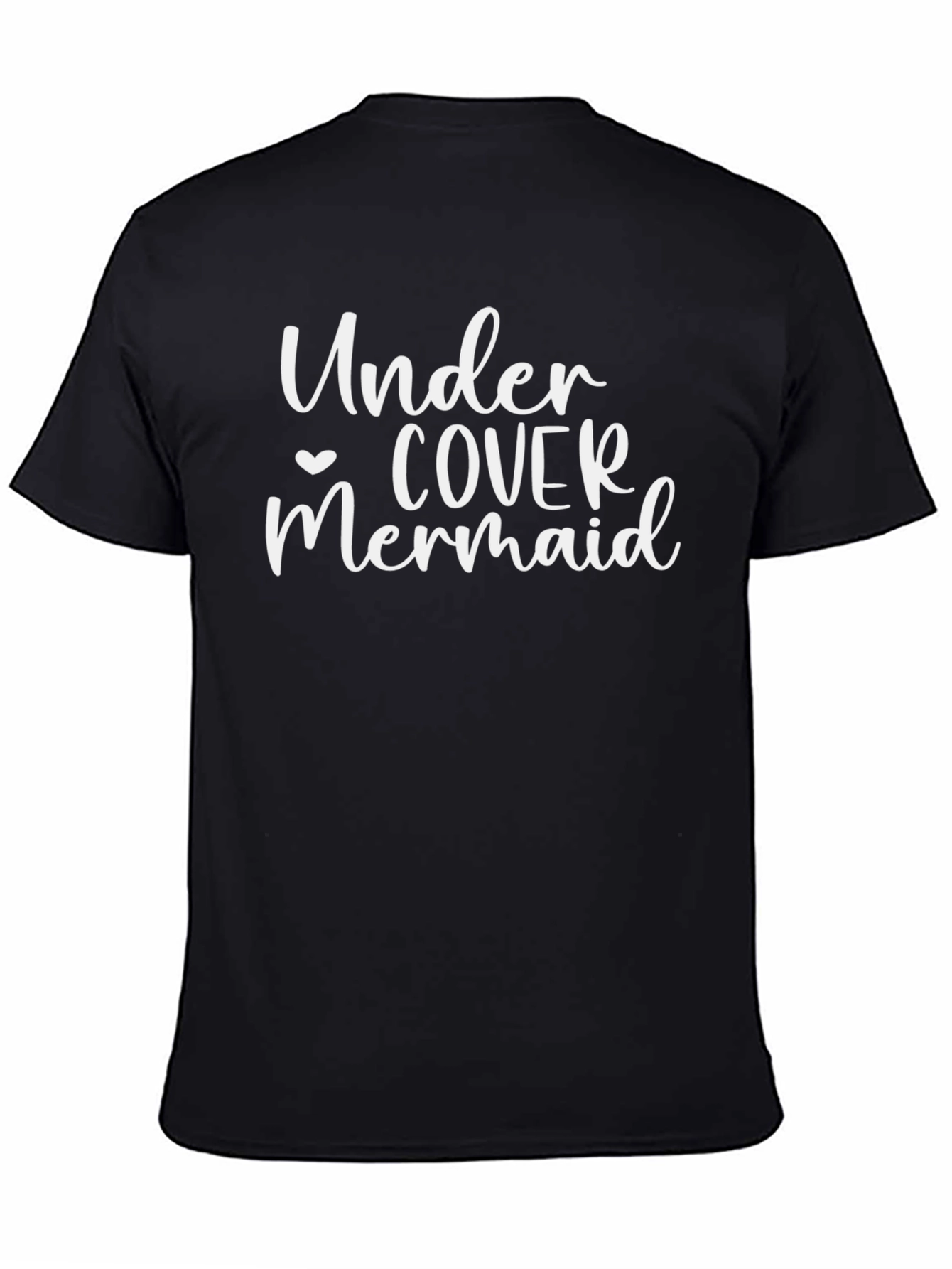 Black Undercover Mermaid Graphic Tee - Casual Black T-Shirt view 4