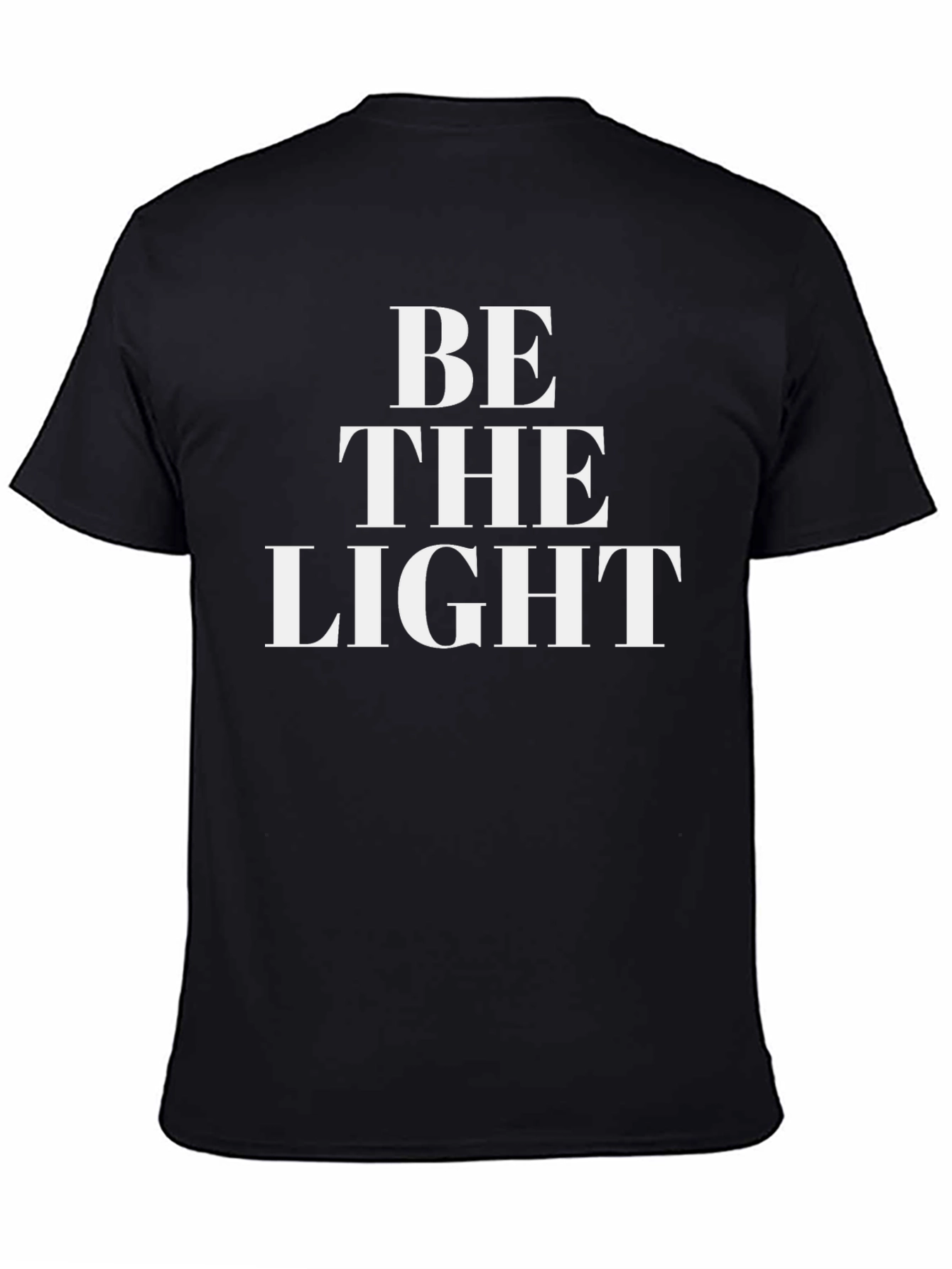 Black Be The Light Graphic Tee - Black Unisex T-Shirt view 4