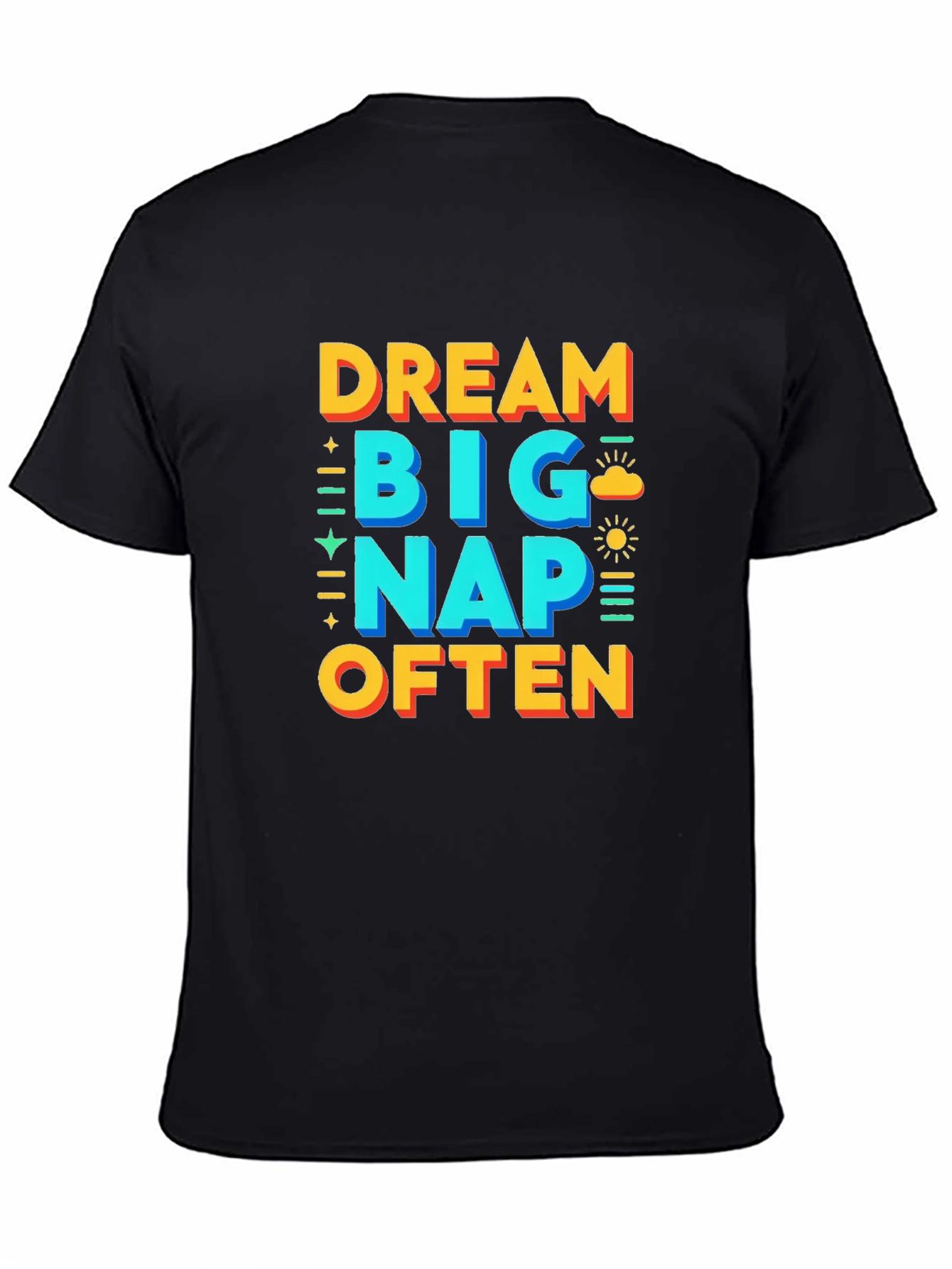 Black Dream Big Nap Often Graphic T-Shirt view 4