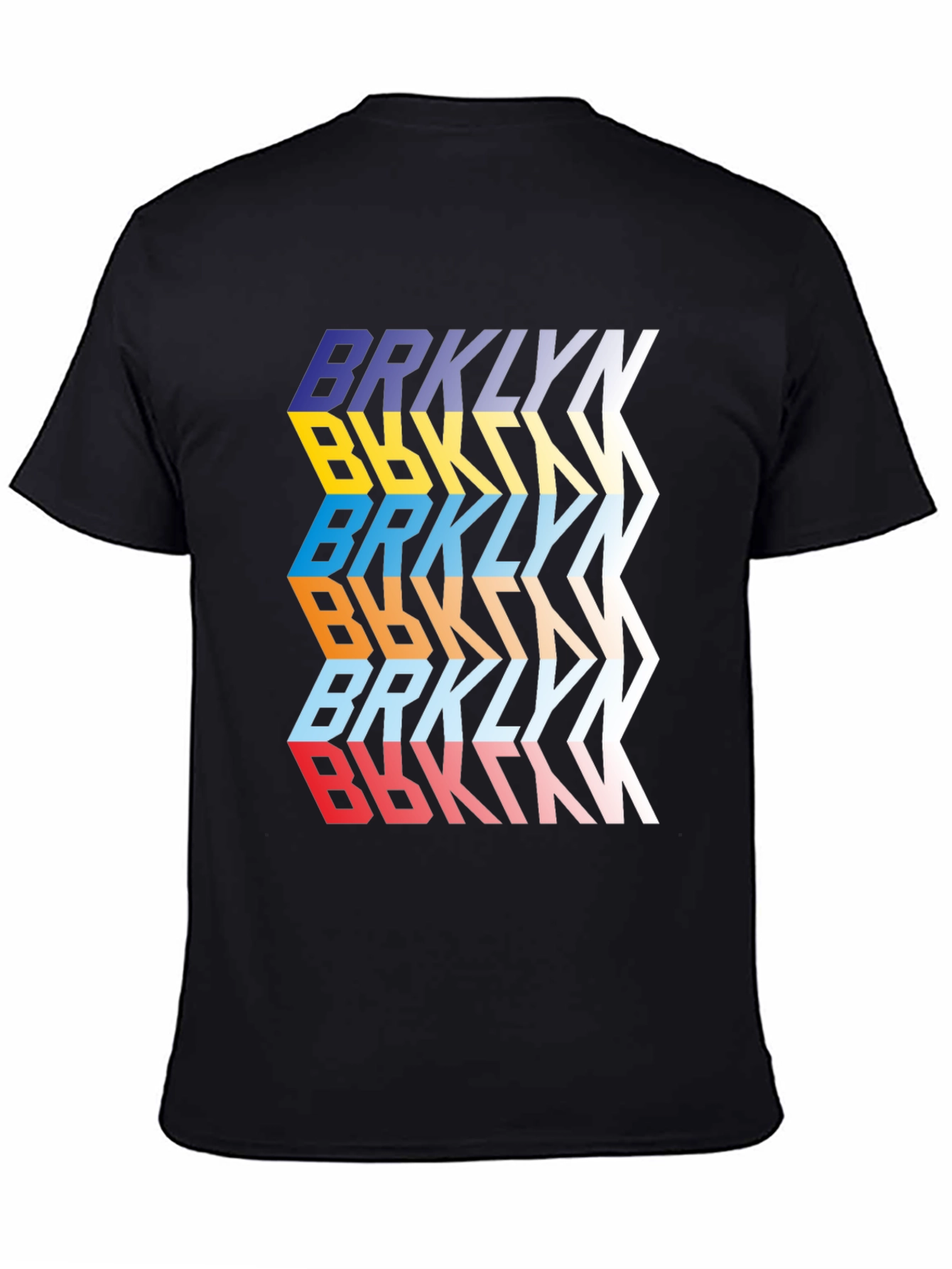 Black Brooklyn Retro Graphic Print Men's Tee - Black view 4