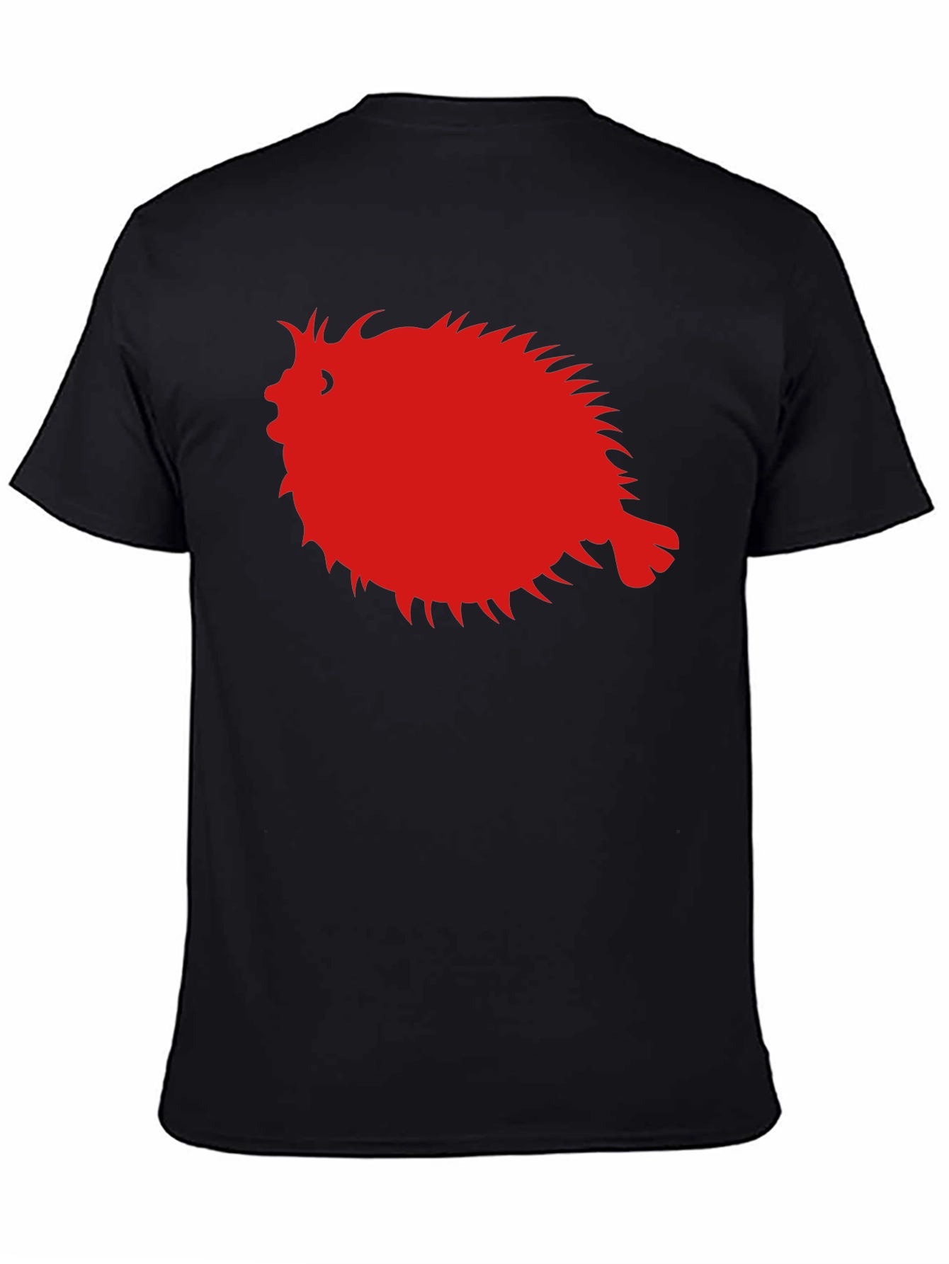Black Pufferfish Graphic Tee - Black Cotton Comfort view 4