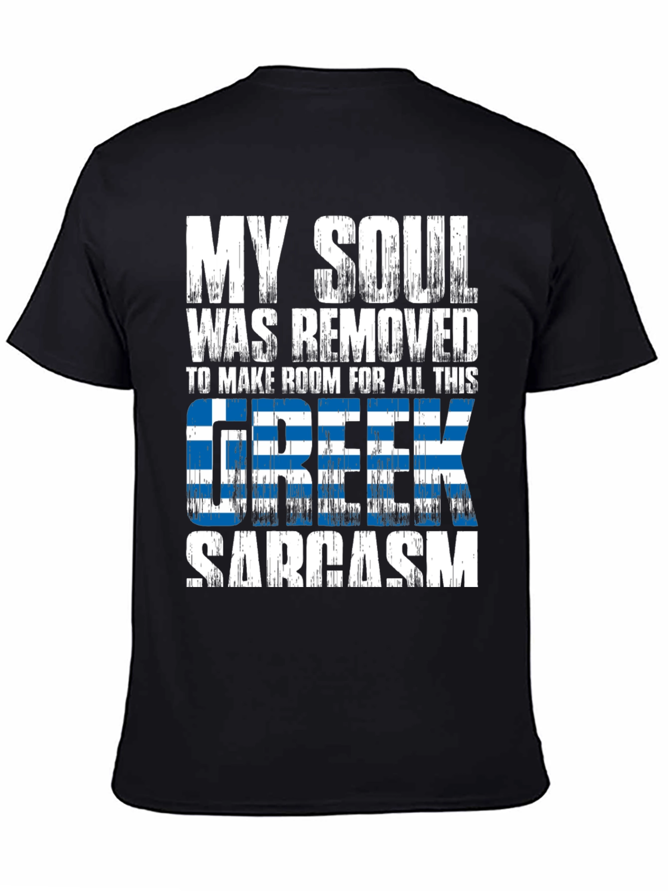 Black Funny Greek Sarcasm T-Shirt  view 4