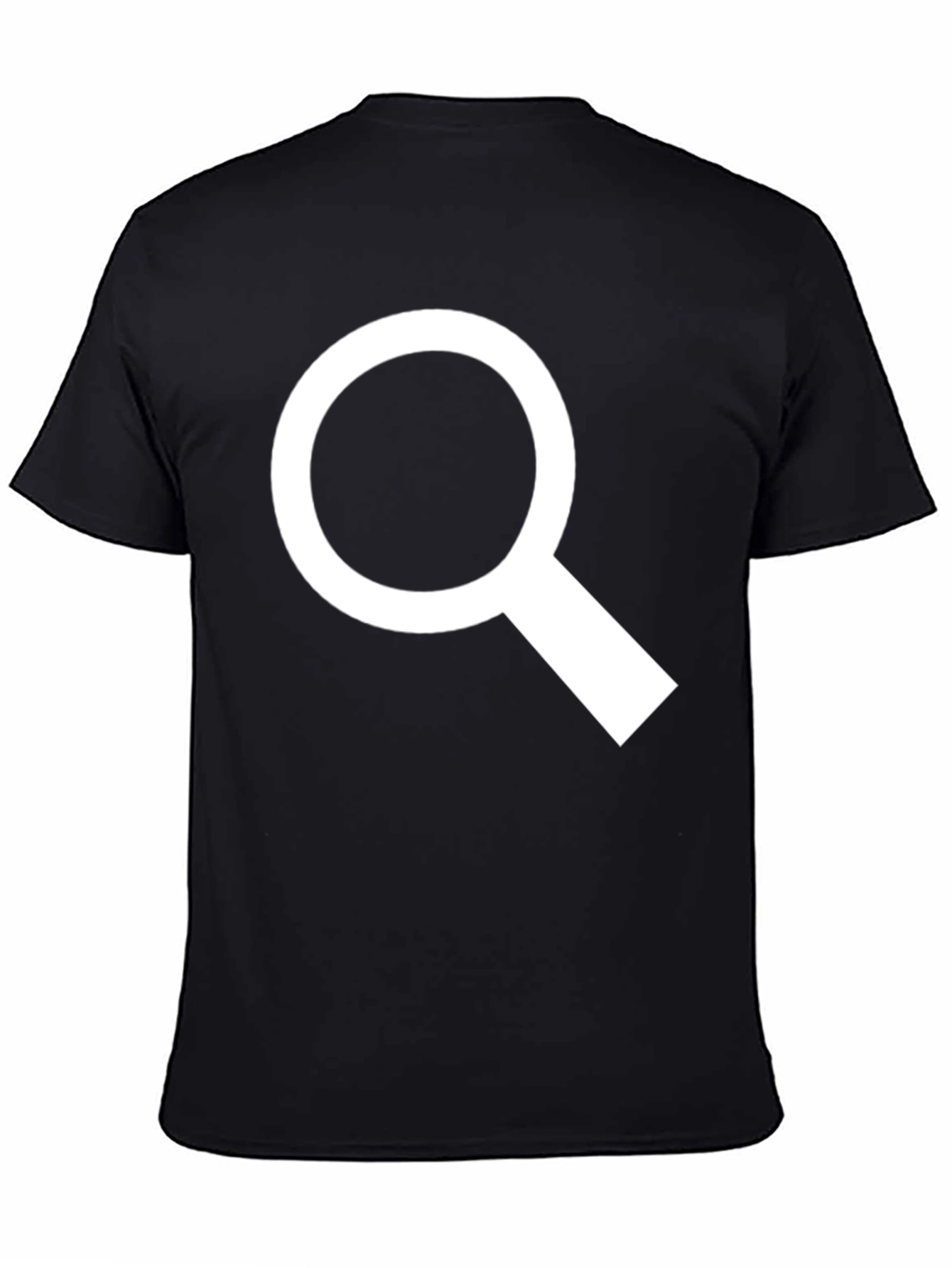 Black Magnifying Glass Graphic T-Shirt - Search Tee view 4