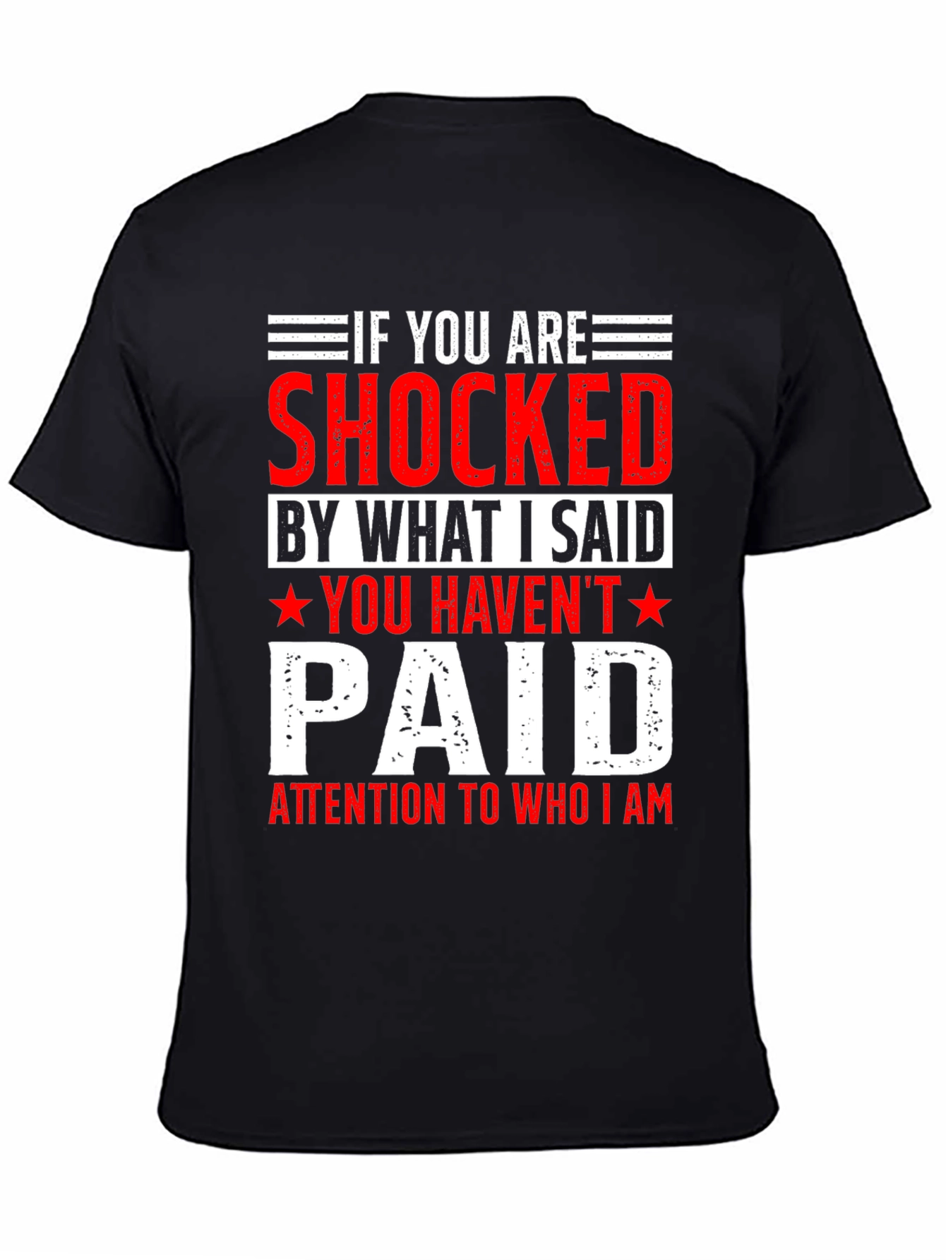 Black Shocked T-Shirt - Bold Statement Tee view 4