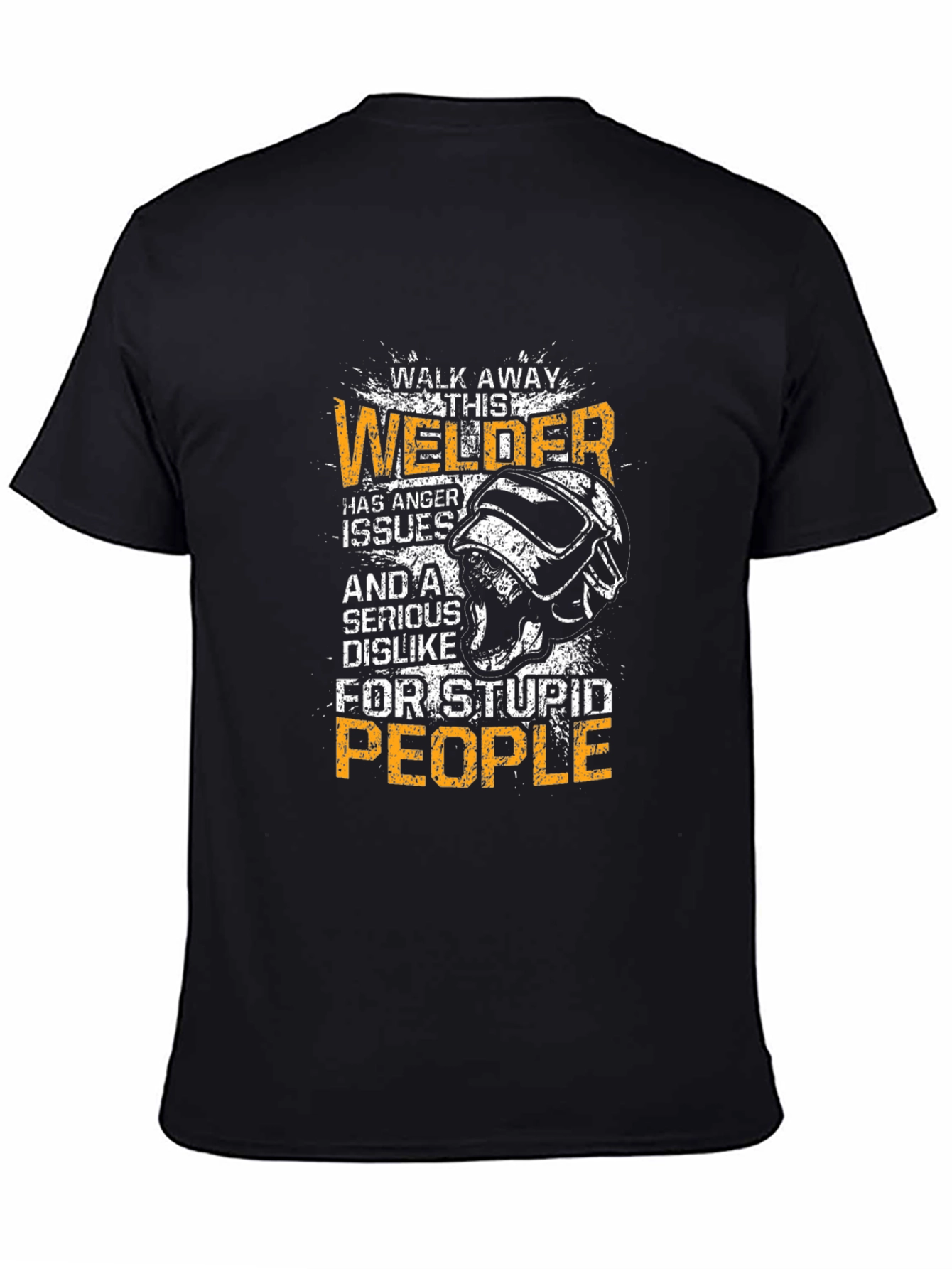 Black Walk Away Welder T-Shirt view 4