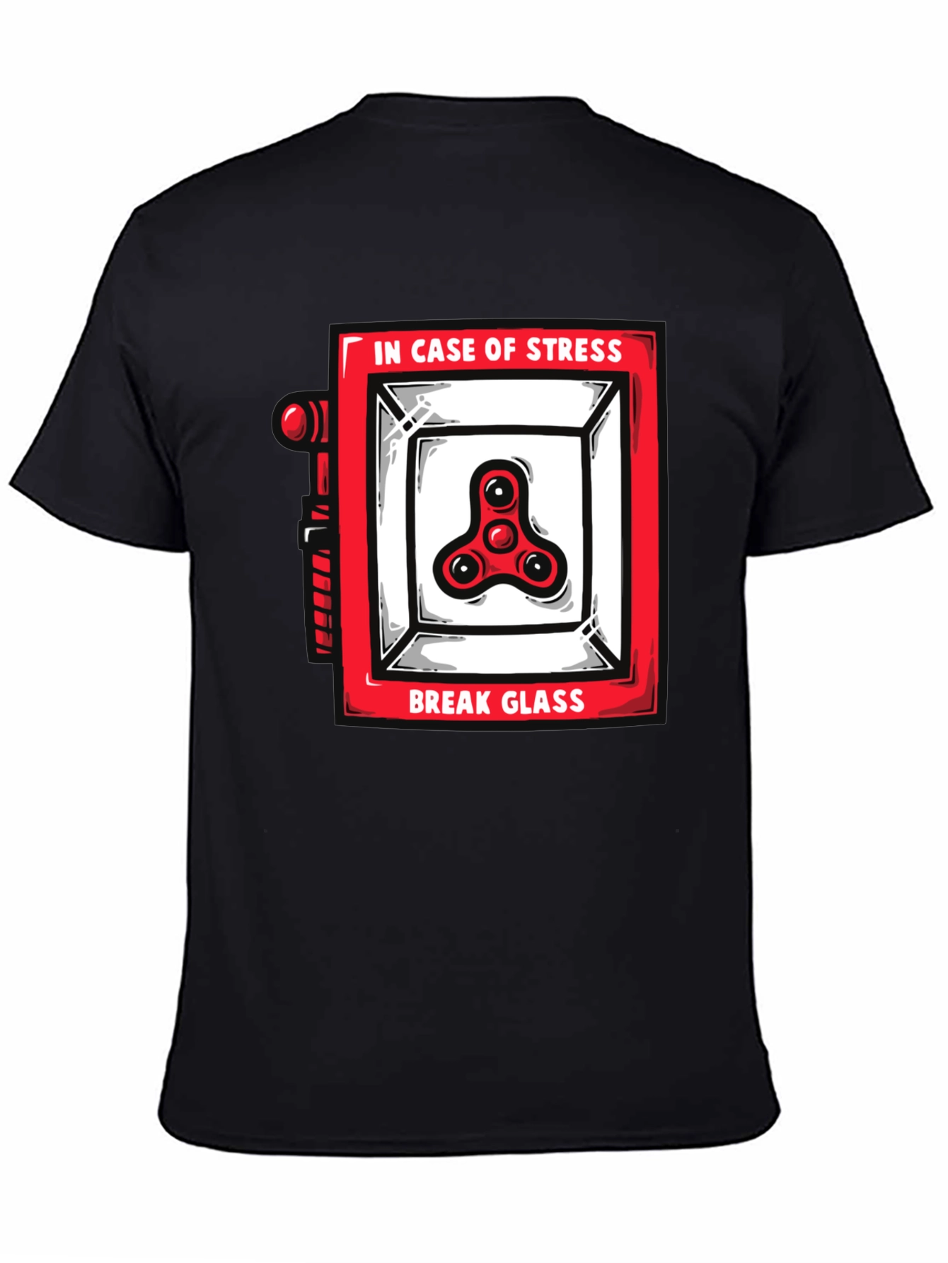 Funny Stress Relief Spinner Black T-Shirt - 4