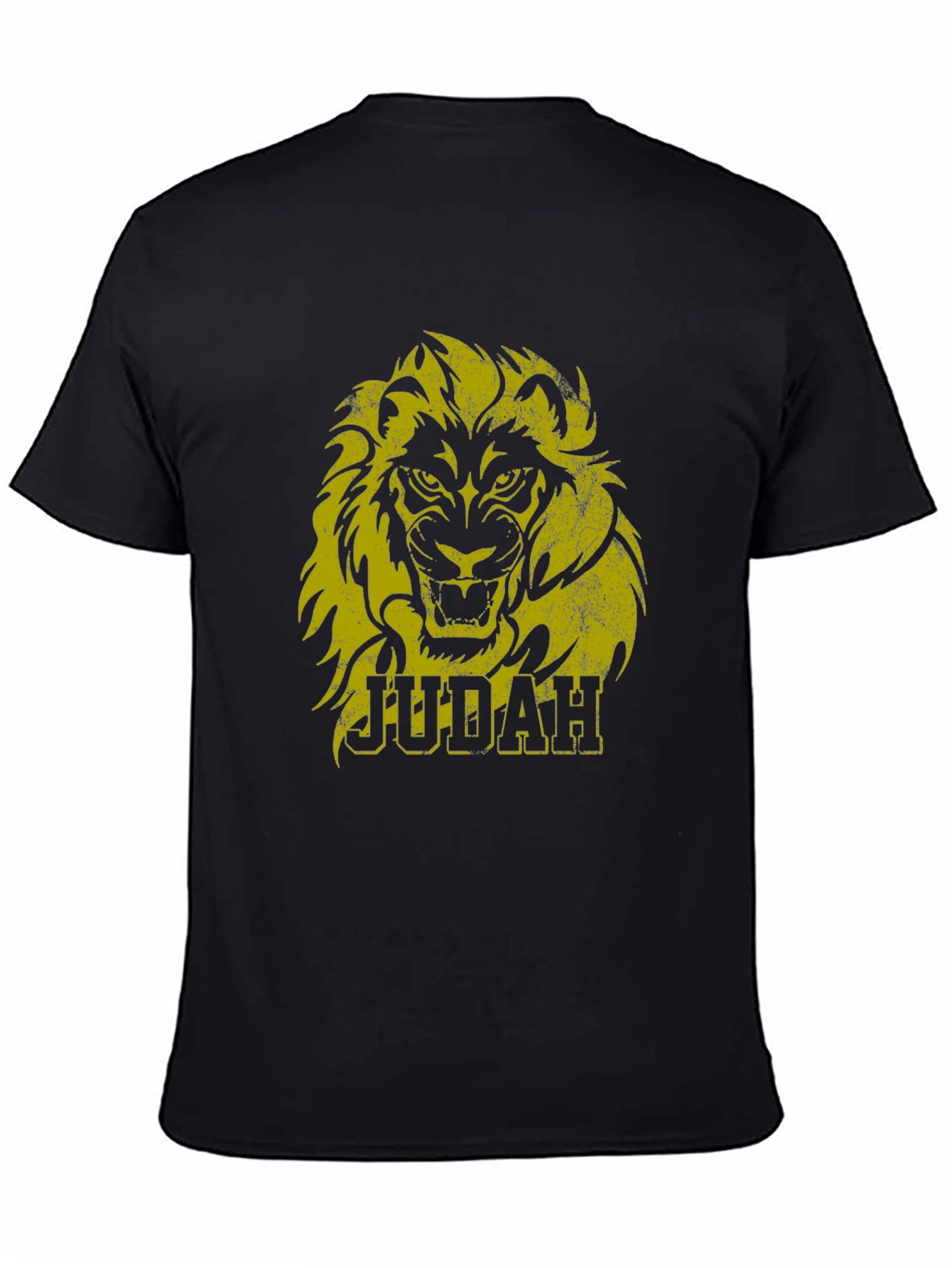 Black Judah Lion Graphic T-Shirt - Soft Cotton Tee view 4