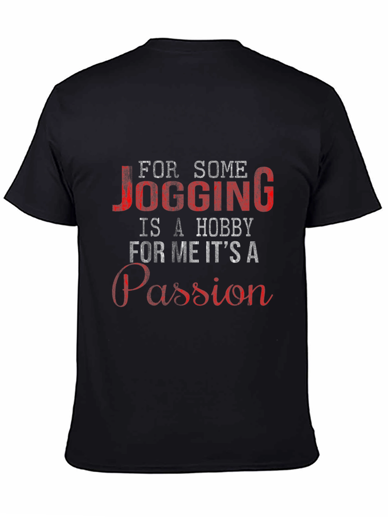 Black Jogging Passion Graphic T-Shirt view 4