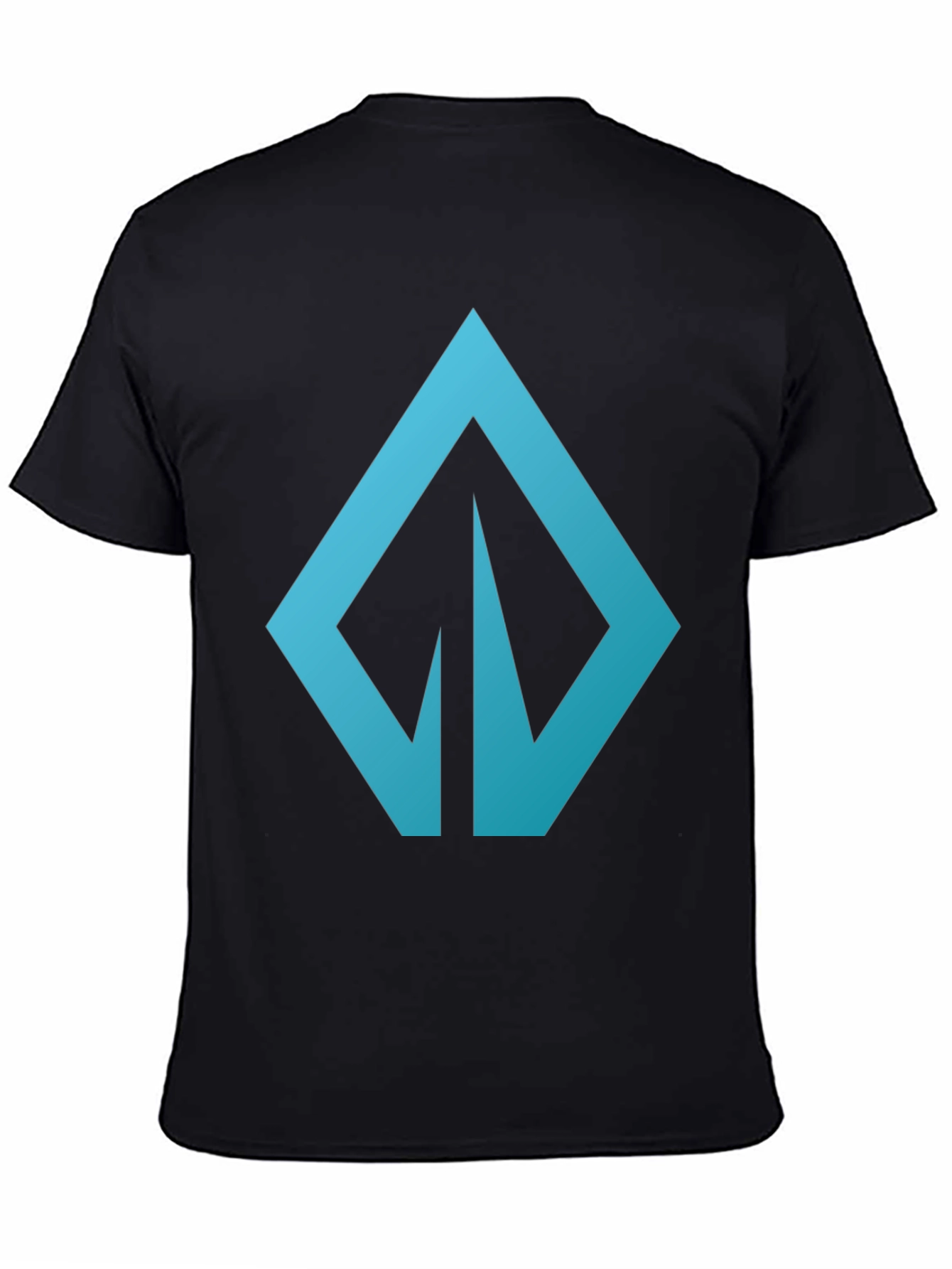 Black Modern Blue Logo Graphic Tee - Casual Style view 4