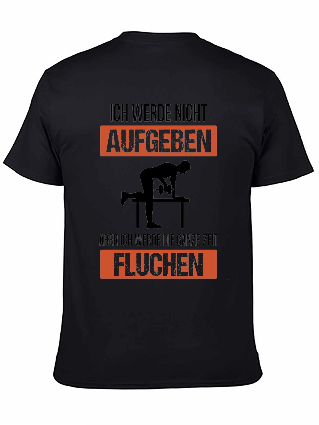 Black Ich Werde Nicht Aufgeben Graphic T-Shirt view 4