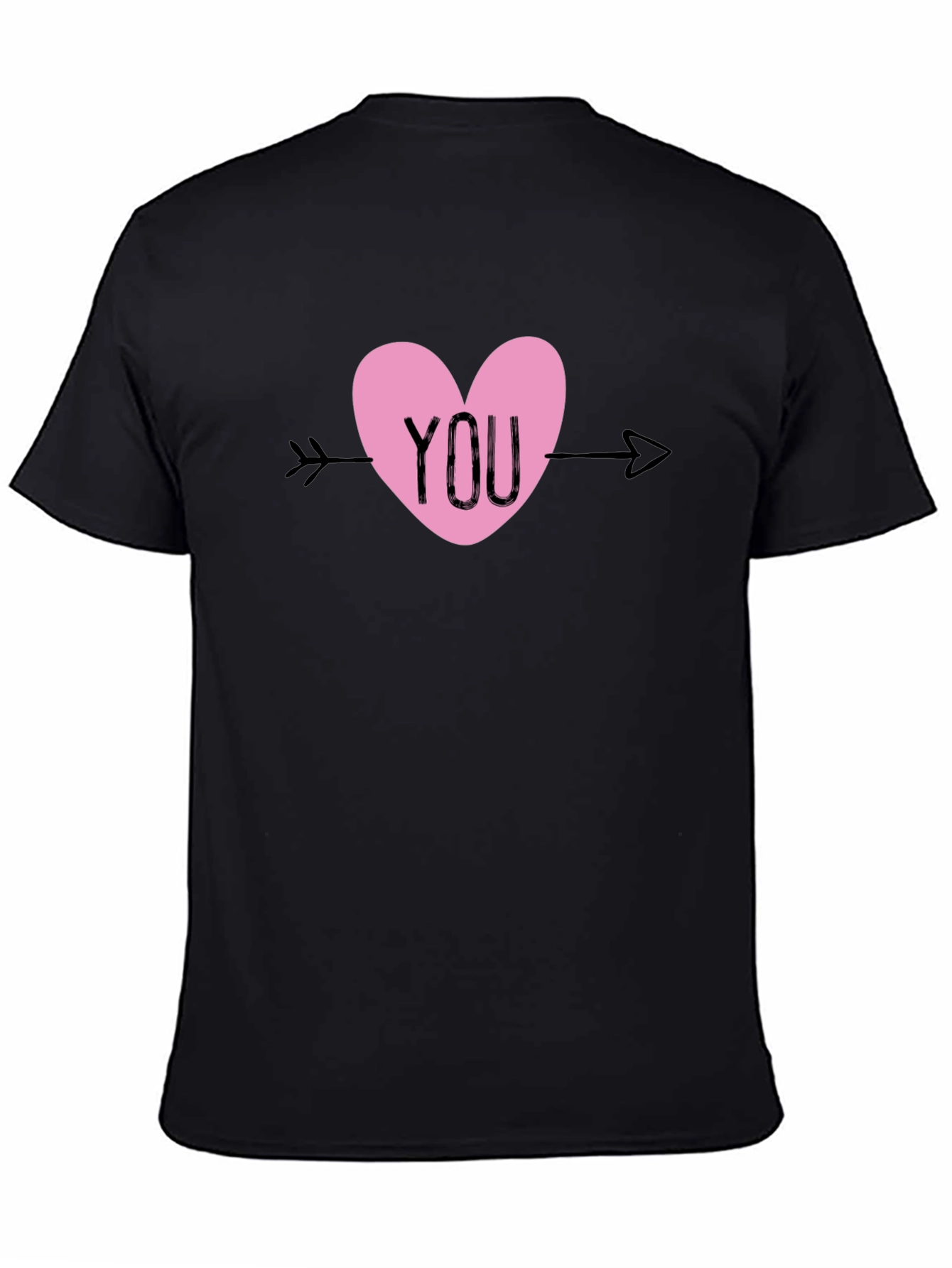 Black You Heart Valentine's Day T-Shirt view 4