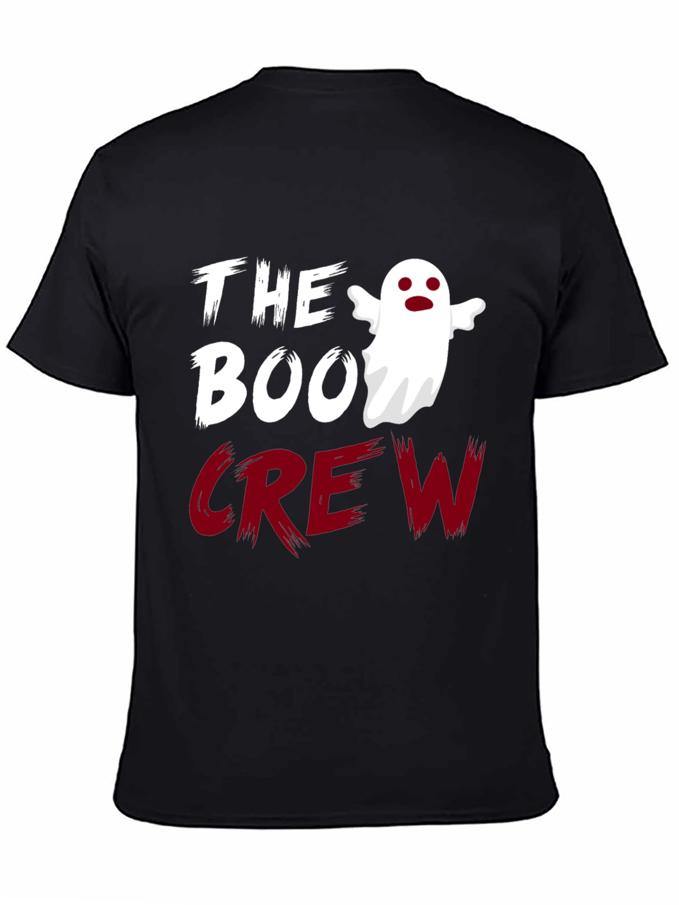 Black The Boo Crew Ghost Halloween T-Shirt view 4