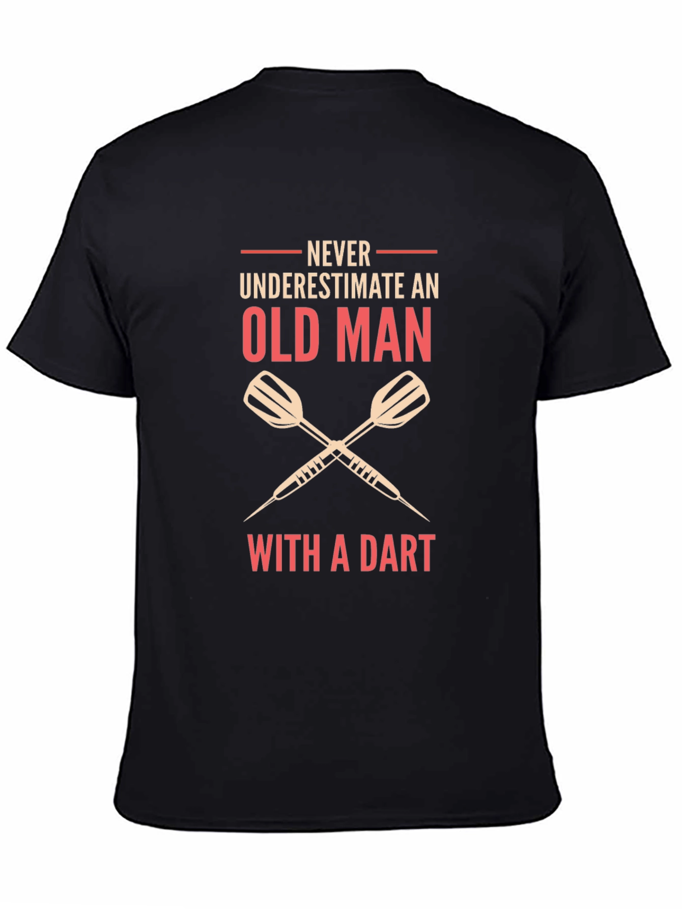 Black Never Underestimate Old Man T-Shirt view 4