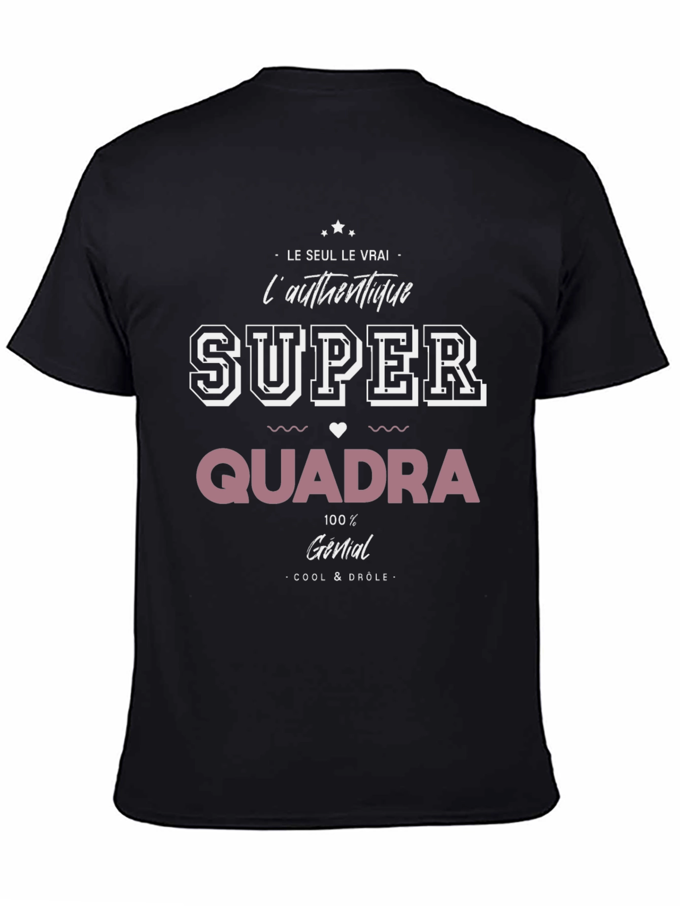 Black Super Quadra T-Shirt - Cool & Drôle view 4