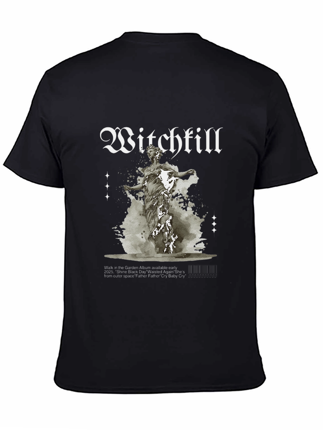 Black Witchkill Graphic Print Black T-Shirt view 4
