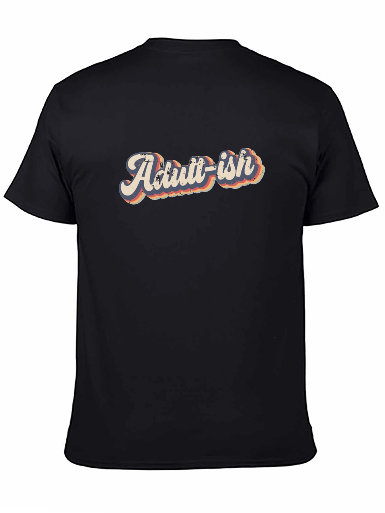 Black Adult-ish Retro T-Shirt view 4