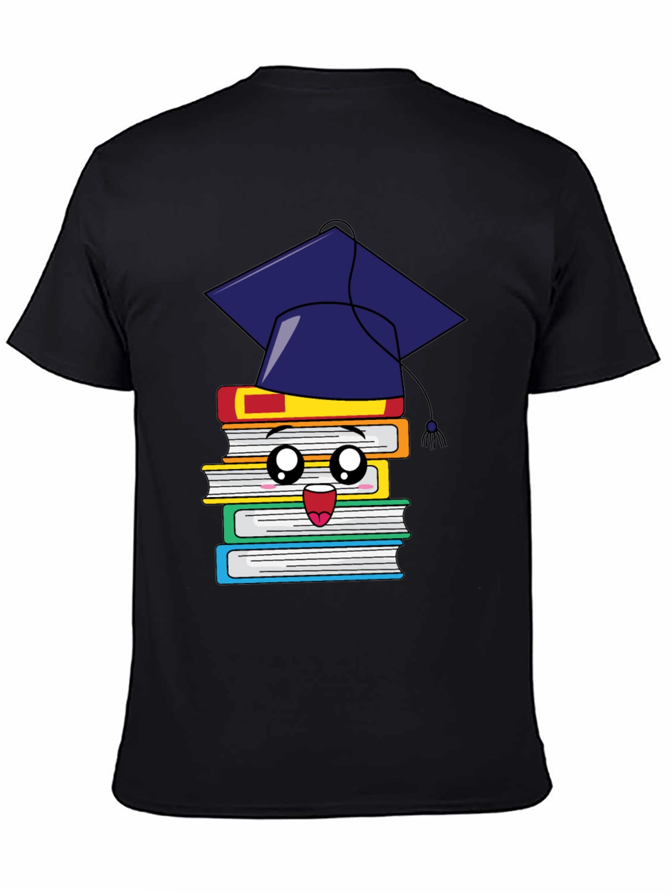 Black Graduation Books T-Shirt view 4