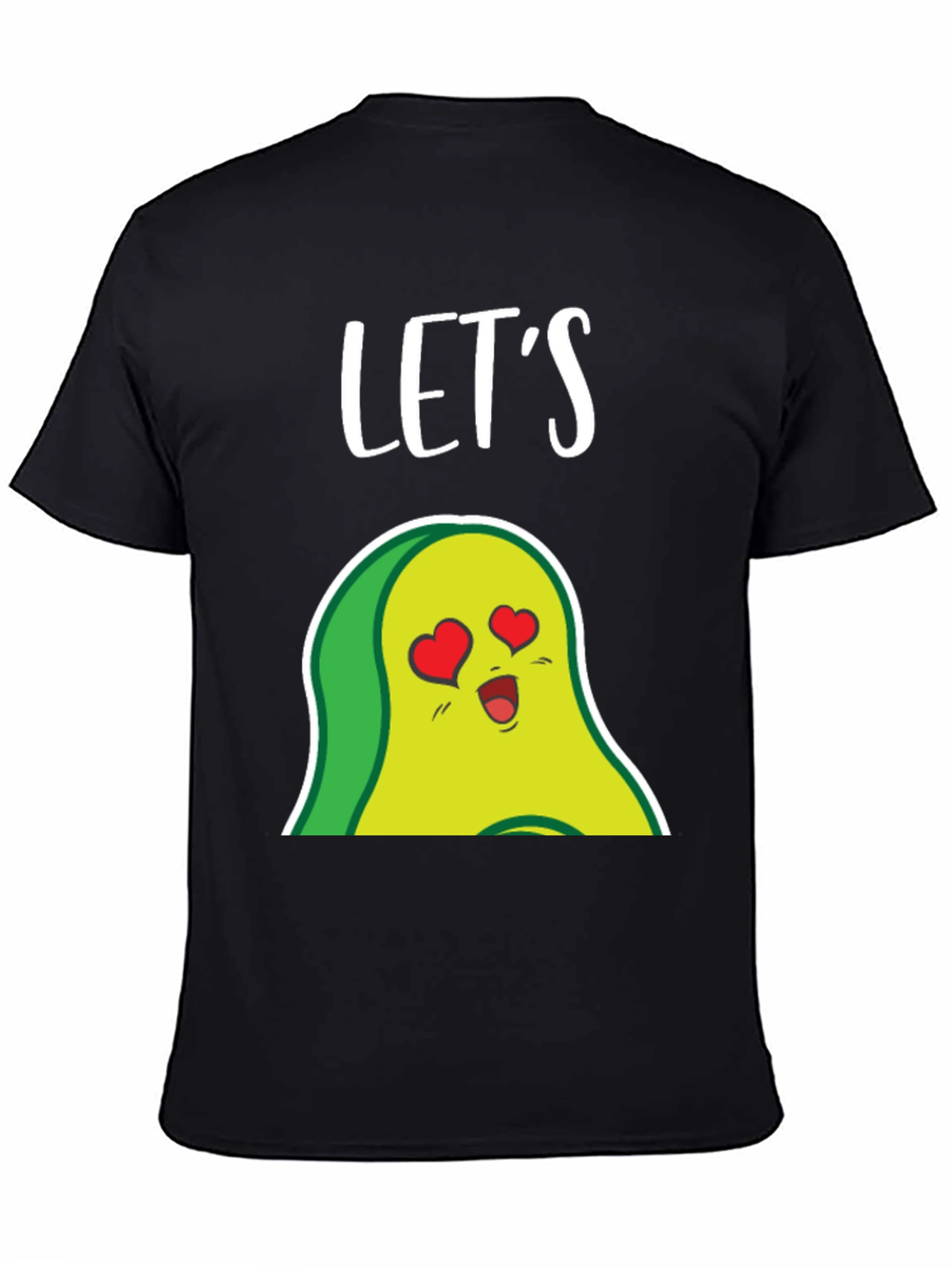 Black Let's Avocado In Love Graphic T-Shirt view 4