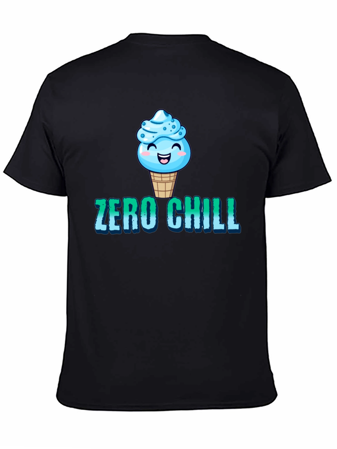 Black Zero Chill Ice Cream Graphic Tee view 4
