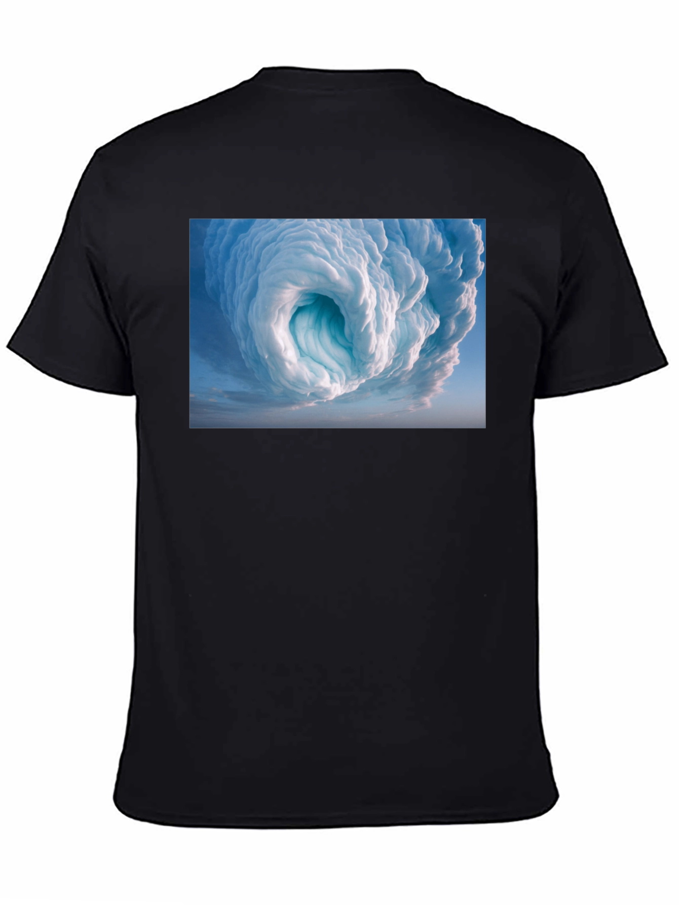 Black Cloud Vortex Graphic Tee - Black view 4