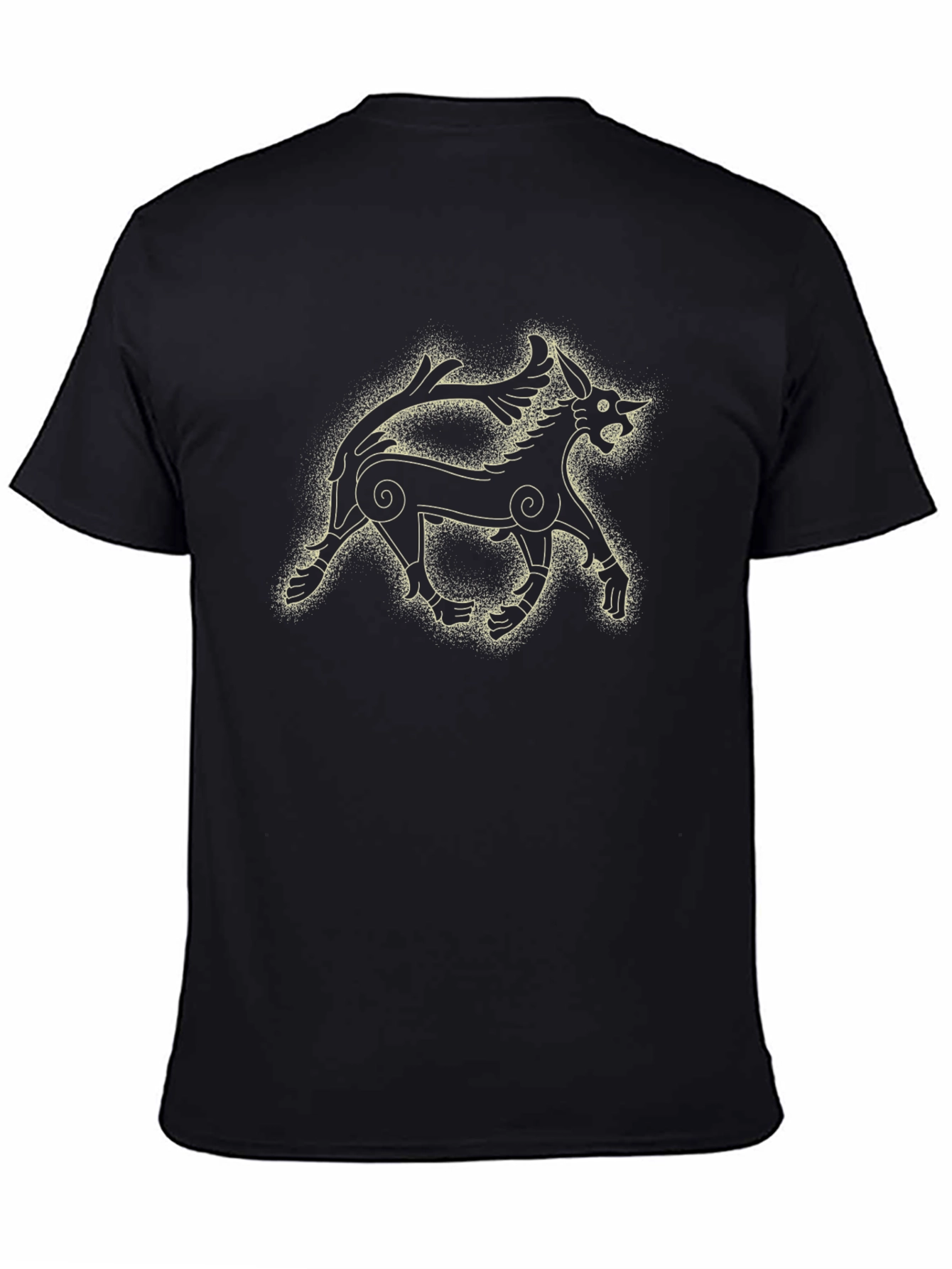 Black Mythical Creature Graphic T-Shirt view 4