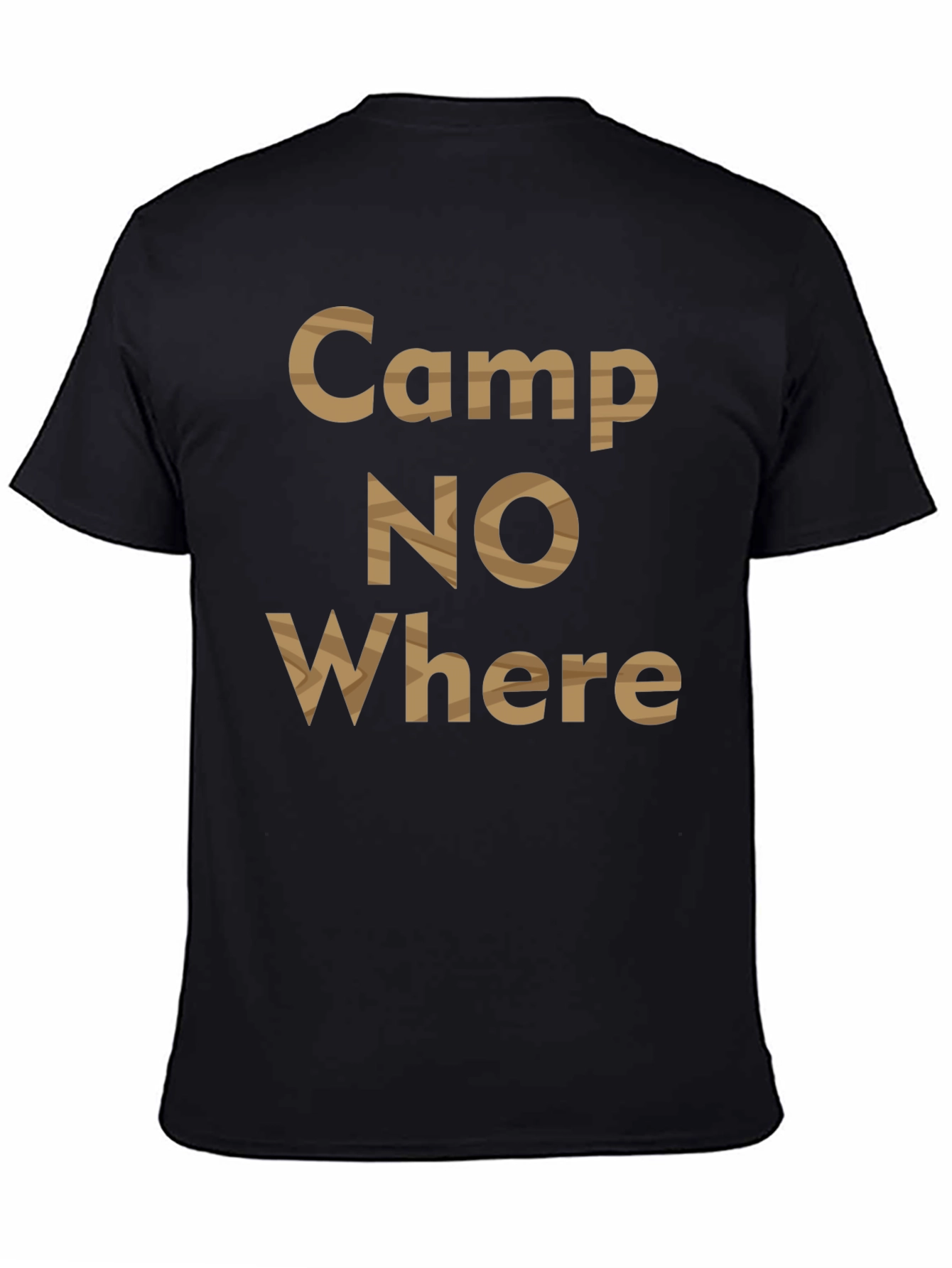 Black Camp Nowhere Graphic Tee - Black Cotton Blend view 4