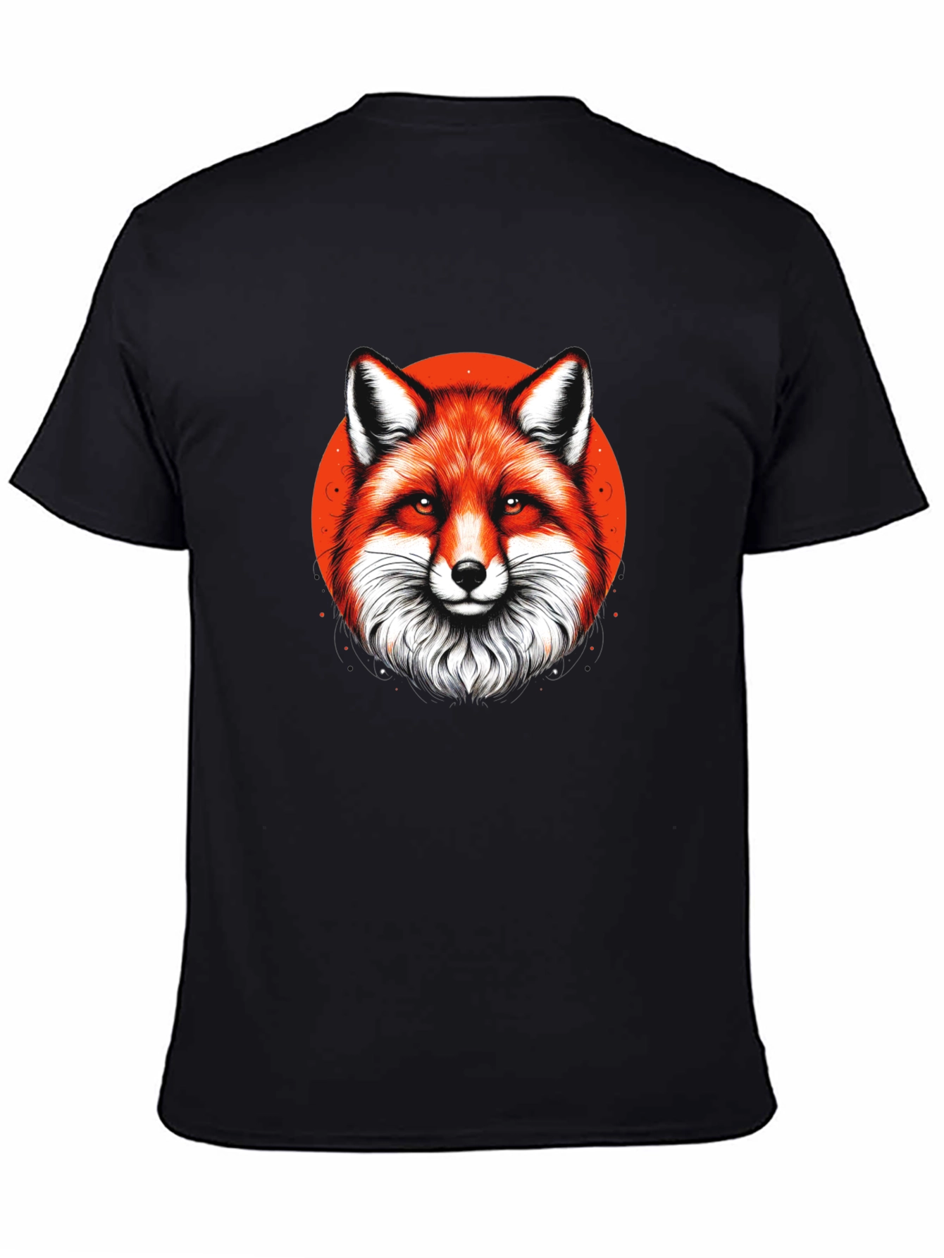 Black Fox Graphic Black T-Shirt - Stylish Animal Tee view 4
