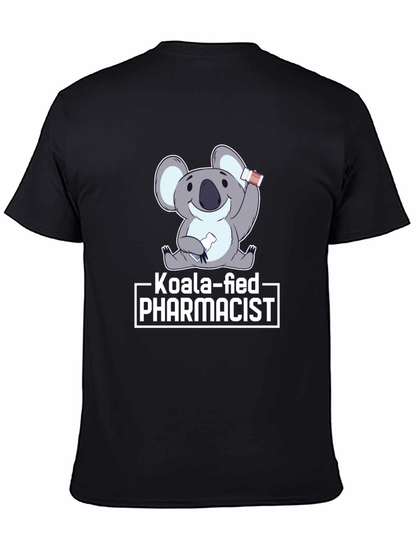 Black Koala-fied Pharmacist Graphic Tee view 4