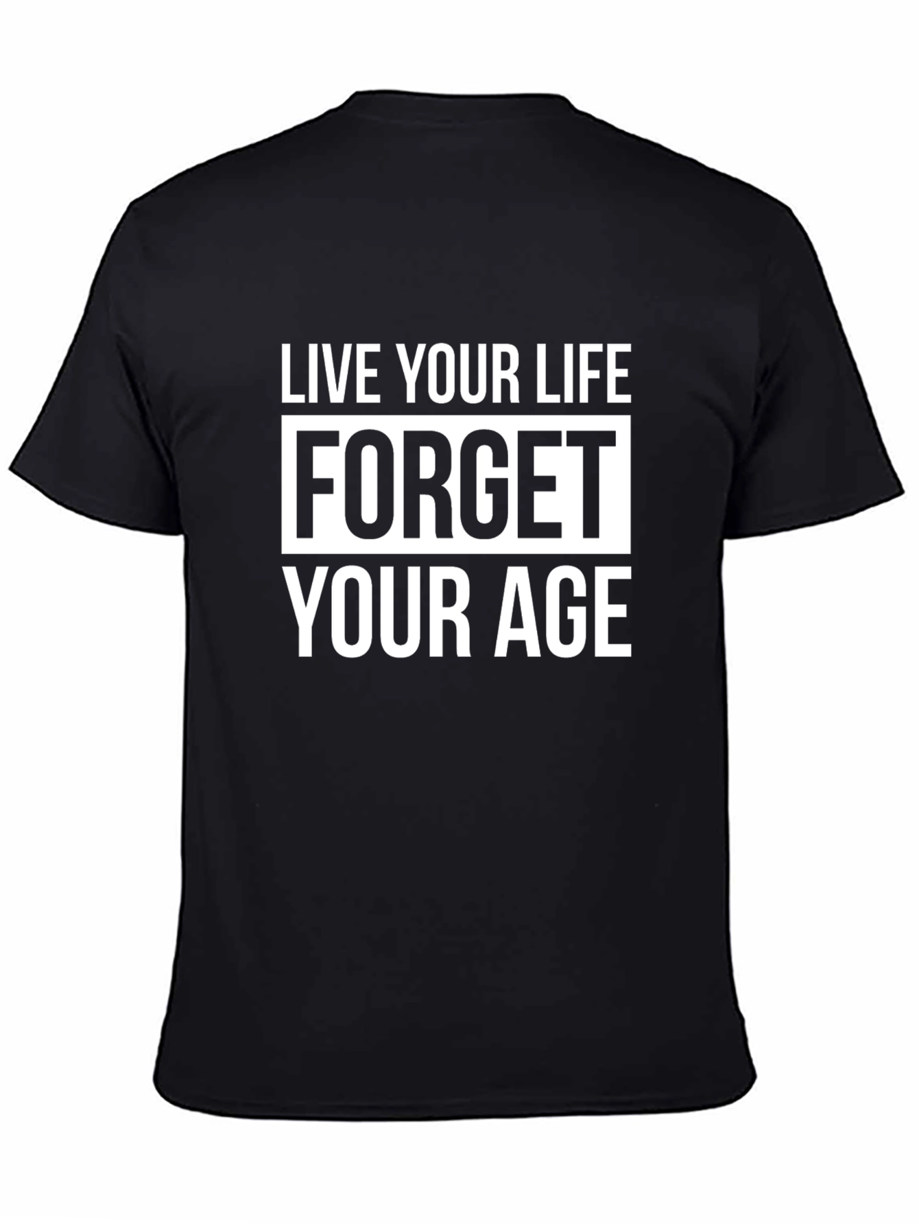 Black Live Your Life T-Shirt: Motivational Tee view 4