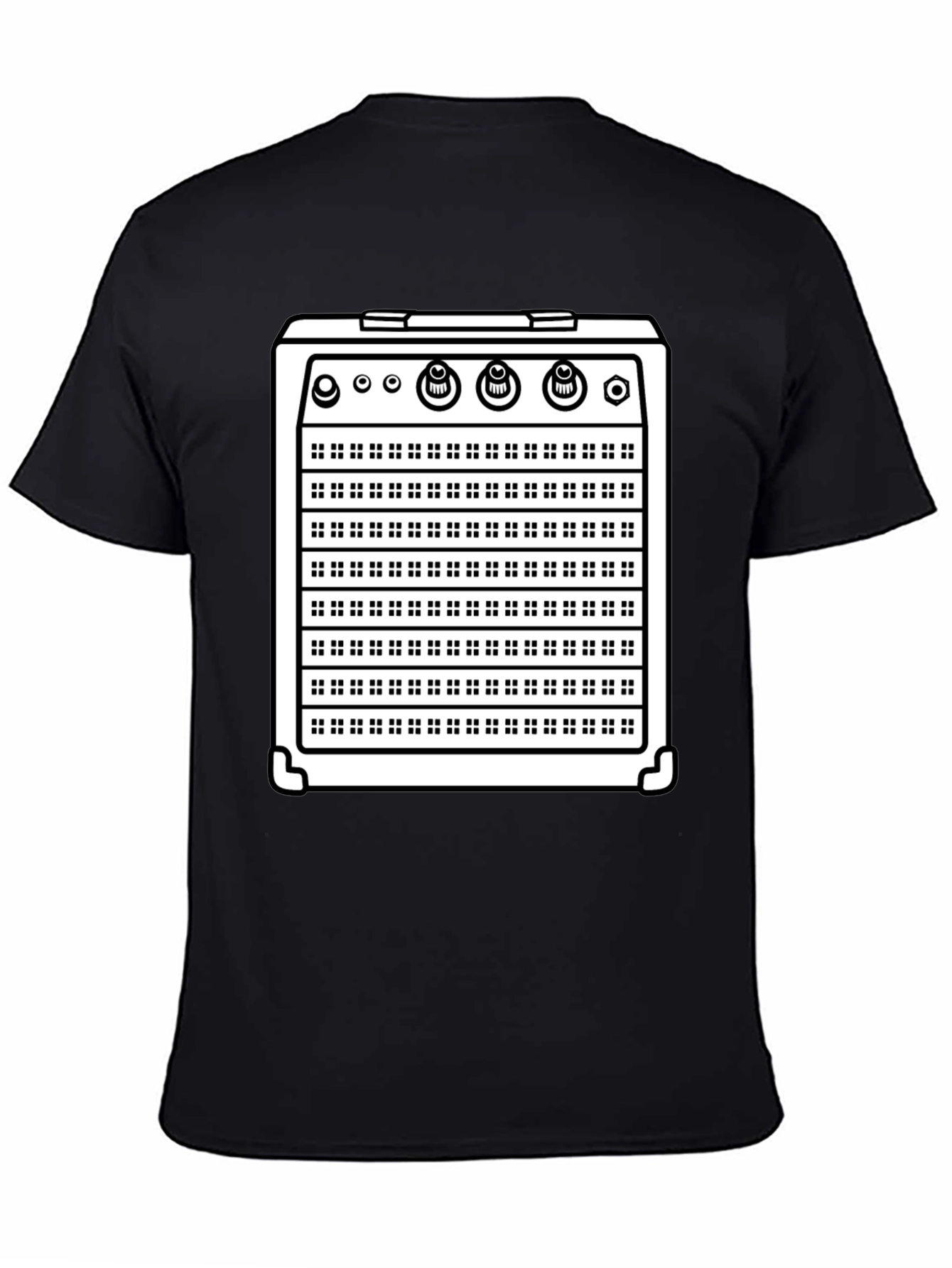 Black Amp Graphic Tee - Musician's Black T-Shirt view 4