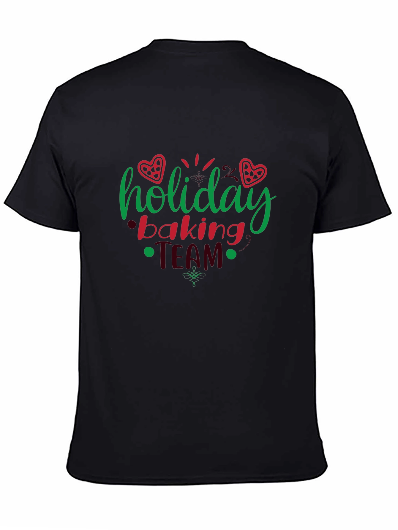 Black Holiday Baking Team Graphic T-Shirt view 4