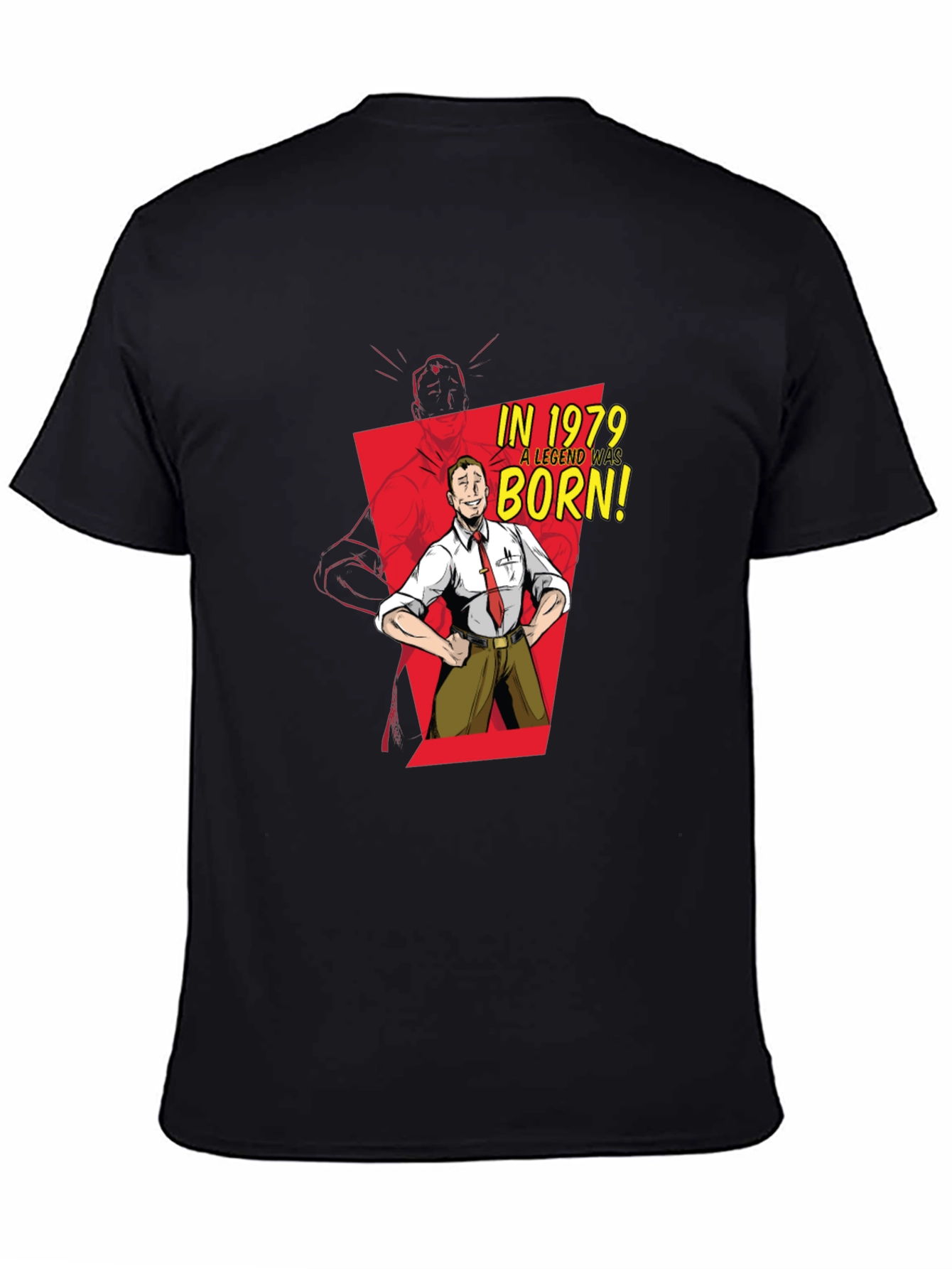 Black Legend Born in 1979 Graphic T-Shirt view 4