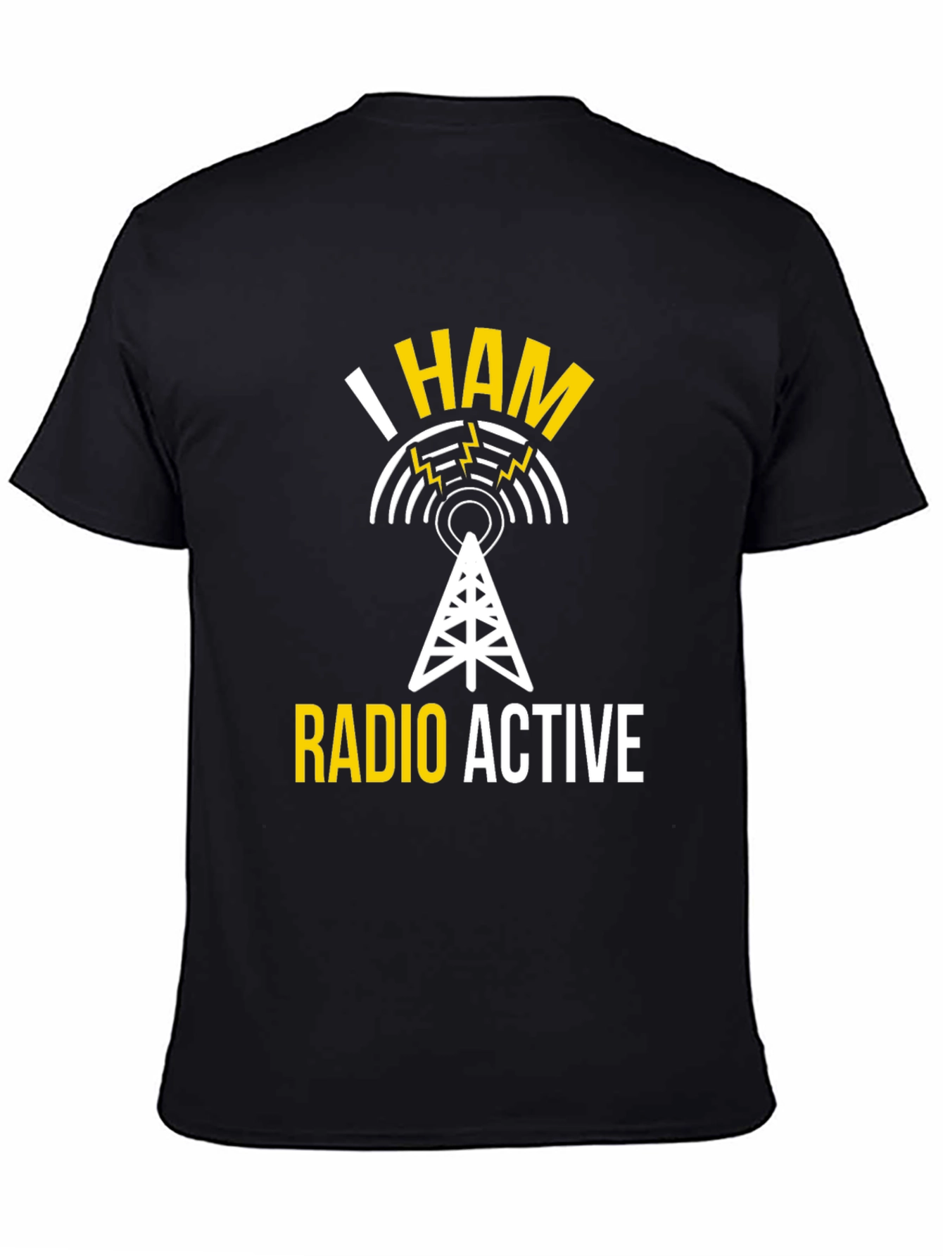 Black I HAM Radio Active T-Shirt view 4