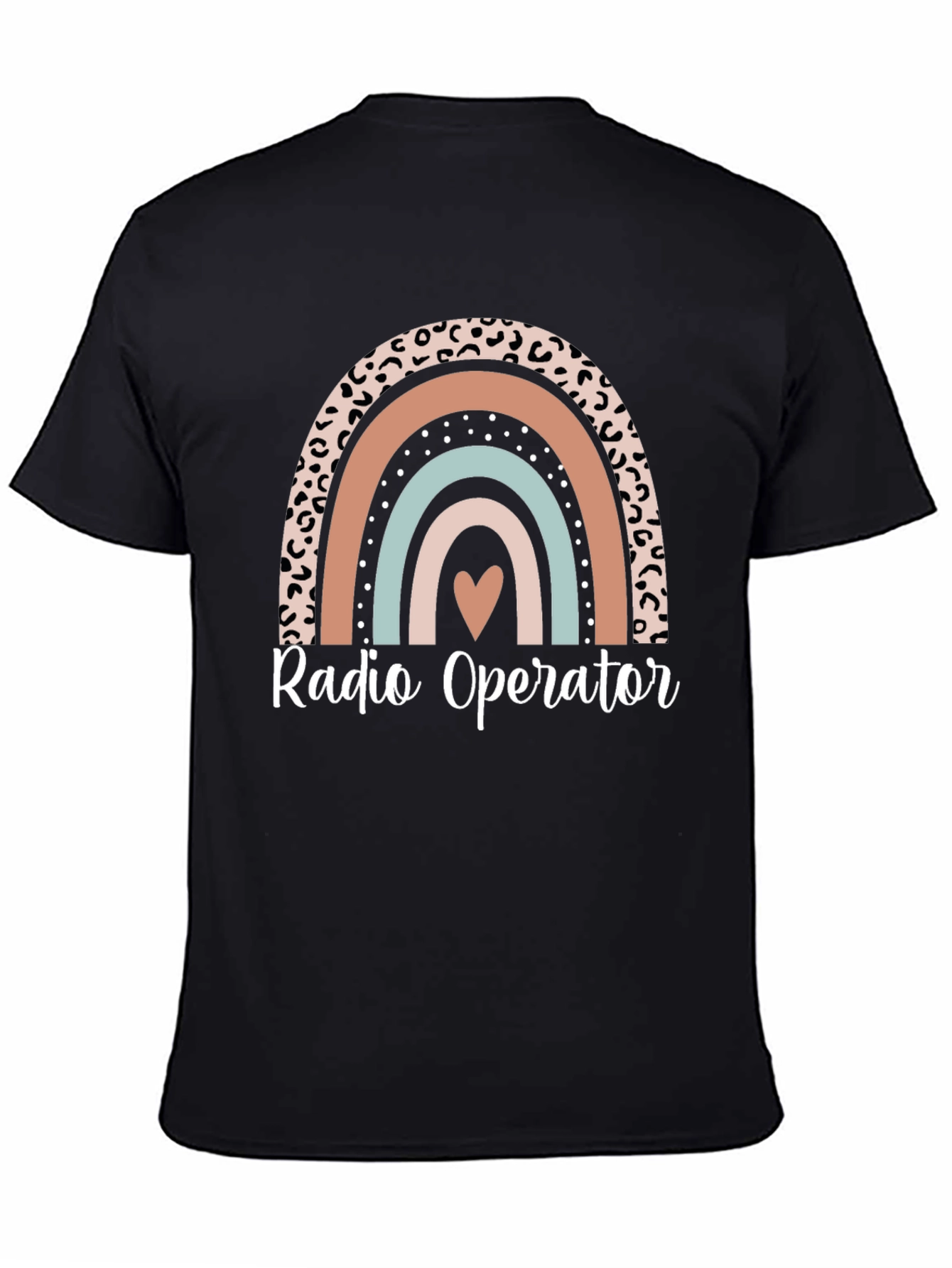 Radio Operator Rainbow Graphic Tee - Black - 4