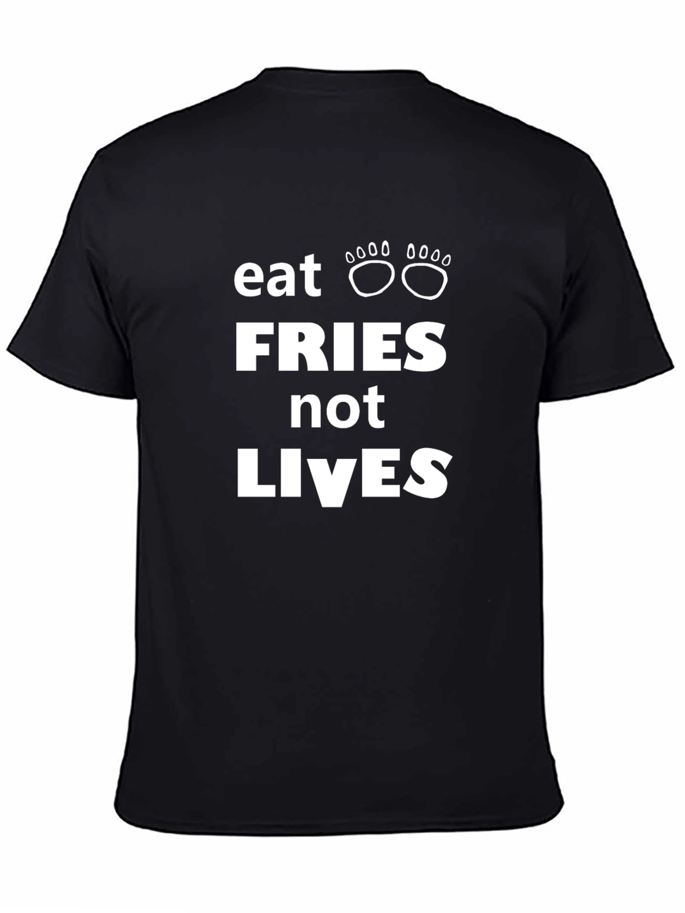 Black Eat Fries Not Lives Graphic T-Shirt view 4