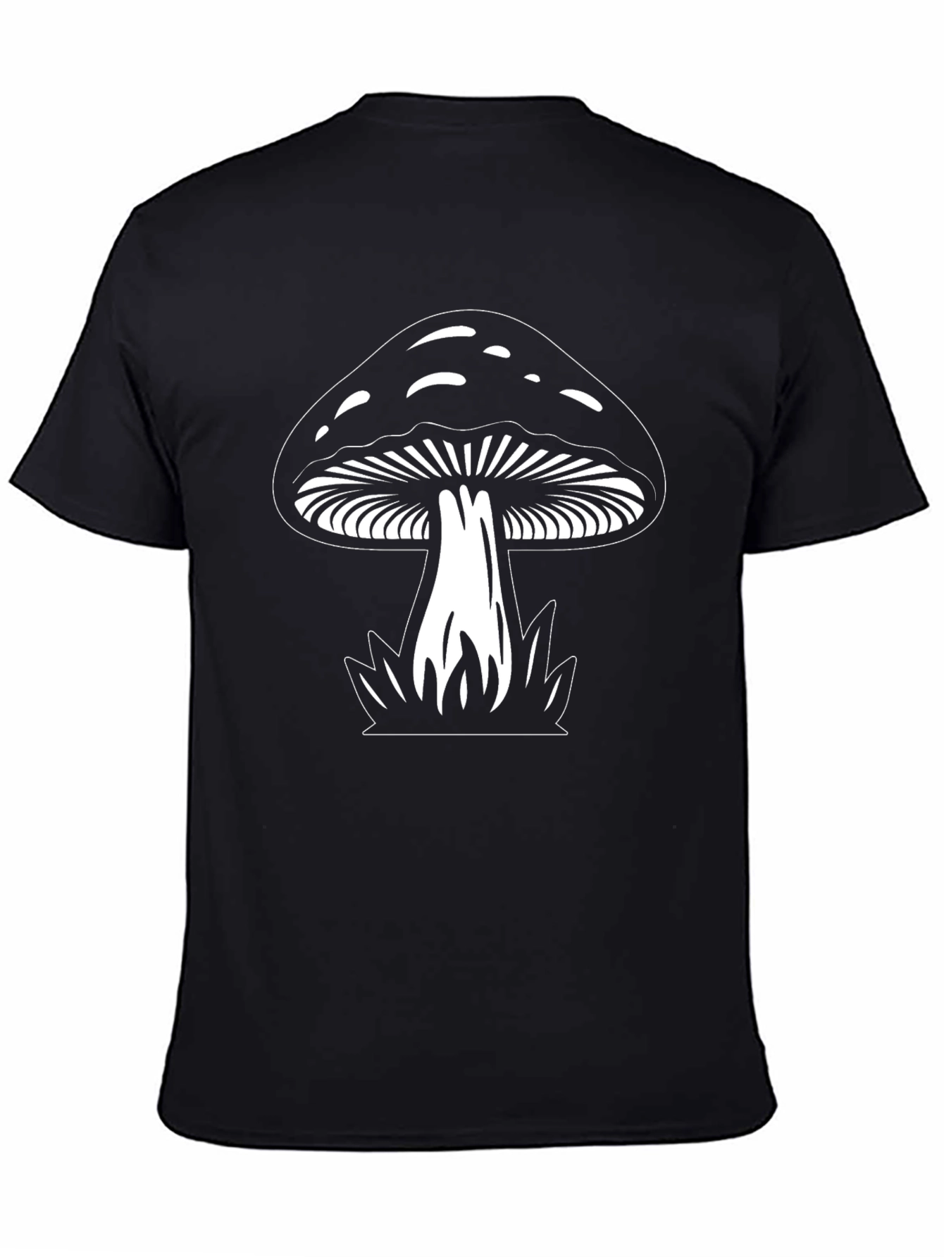 Black Mushroom Graphic T-Shirt - Black view 4