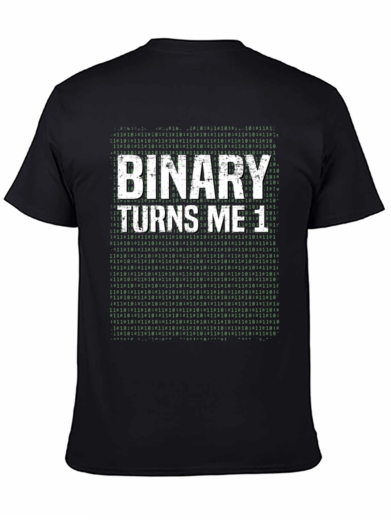 Black Binary Turns Me On Programmer Humor T-Shirt view 4