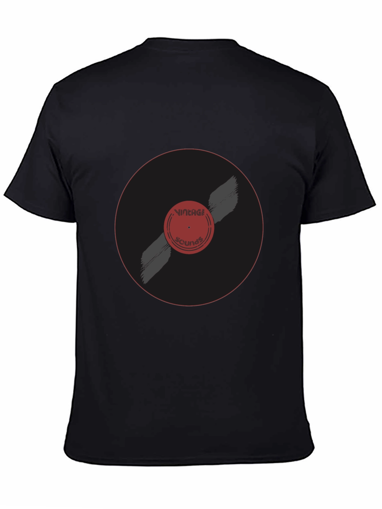 Black Vintage Sounds T-Shirt | Retro Music Tee view 4