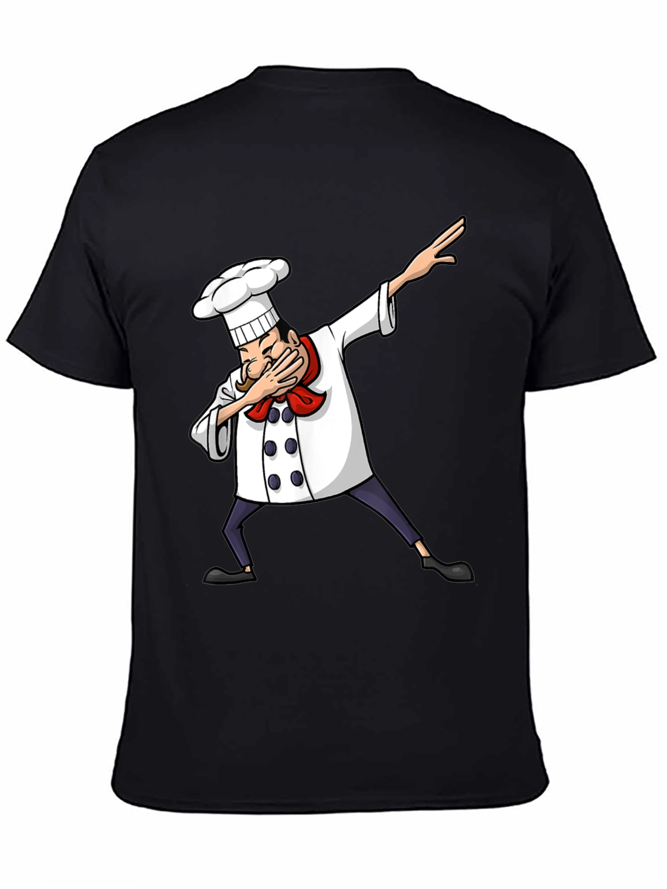 Black Dabbing Chef T-Shirt Funny Cooking Tee view 4