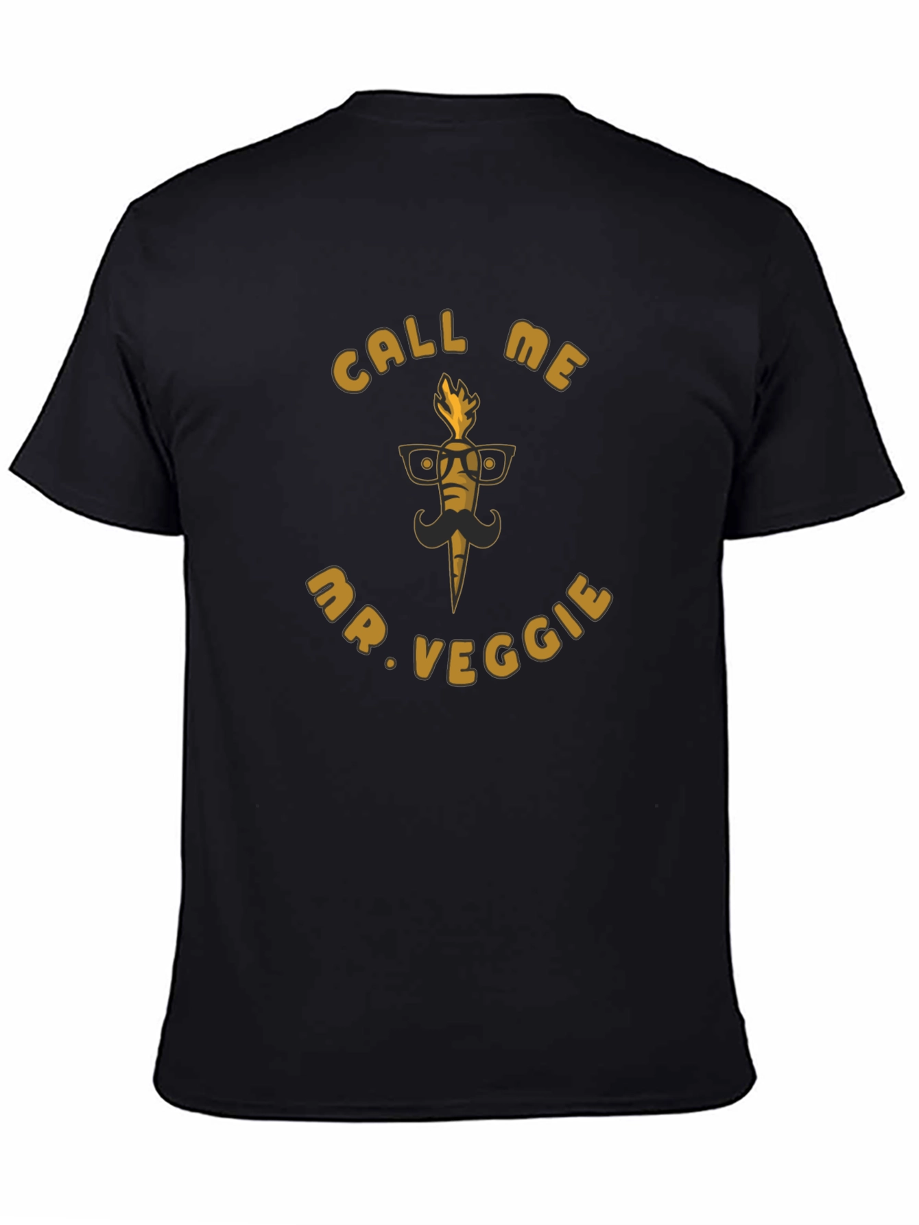Black Call Me Mr. Veggie Graphic T-Shirt view 4