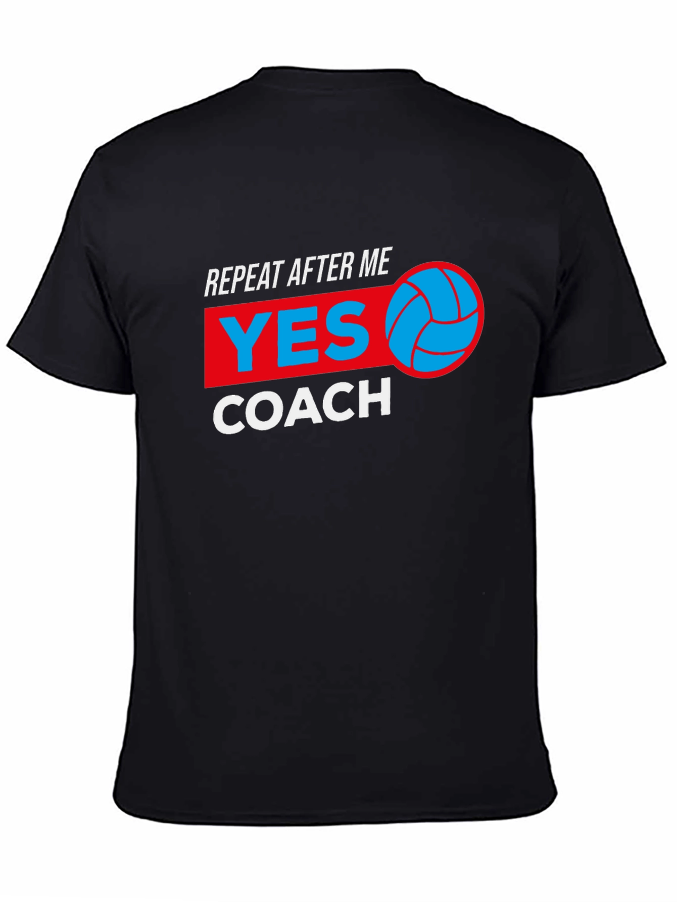 Black Volleyball Coach Graphic Tee view 4
