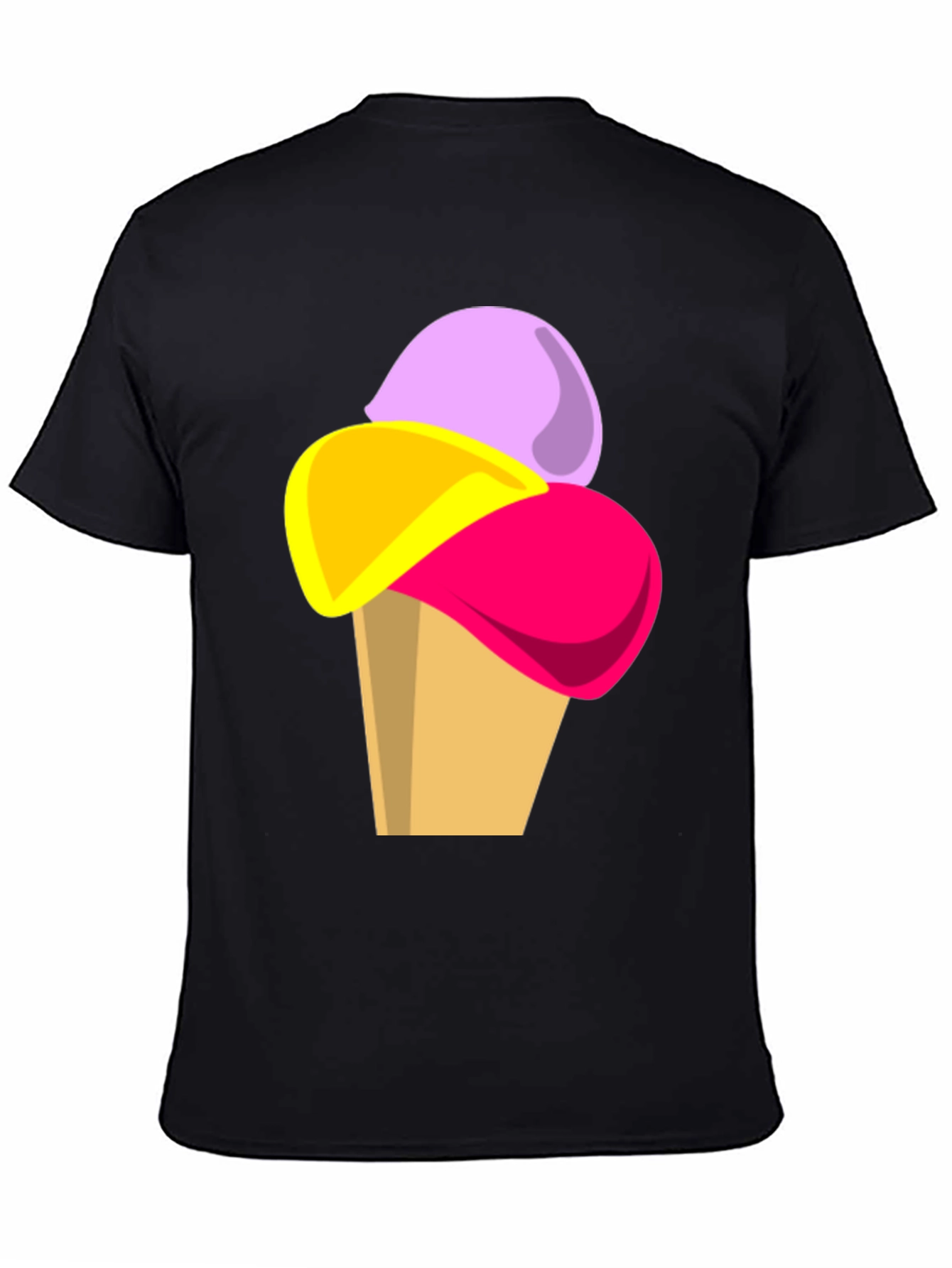 Black Ice Cream Graphic Tee - Fun Casual T-Shirt view 4