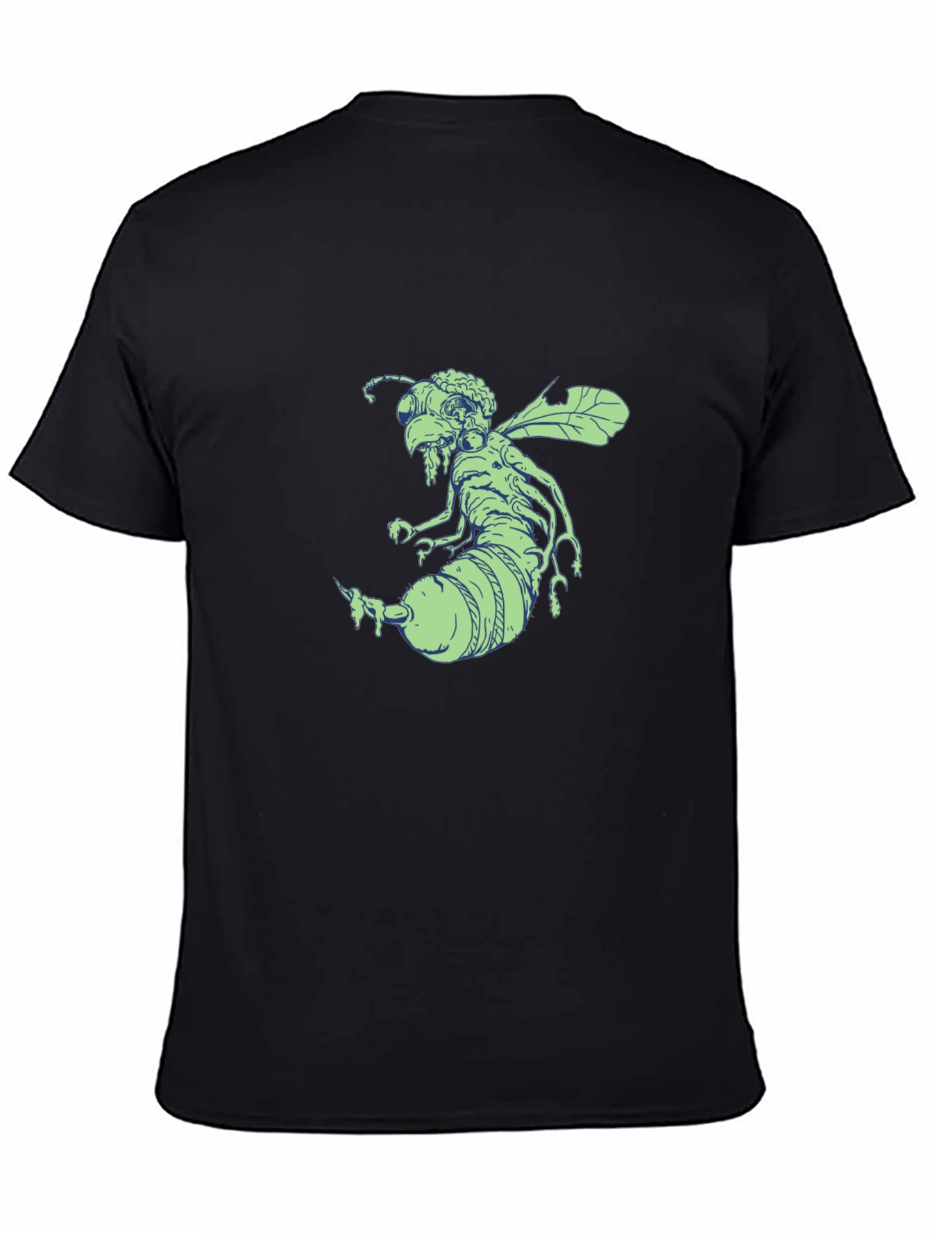 Black Horror Bee Graphic T-Shirt view 4
