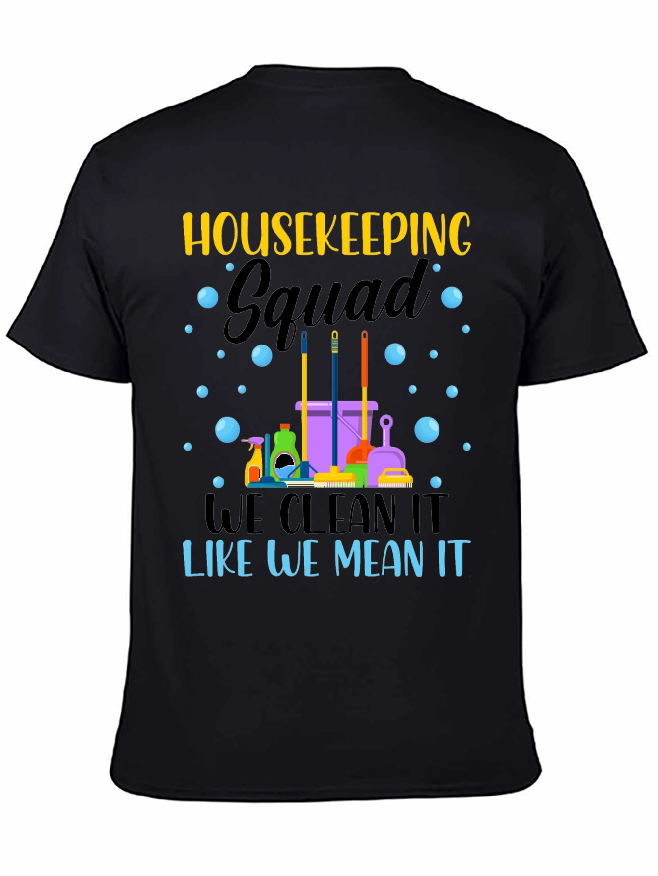 Black Housekeeping Squad Graphic Tee view 4
