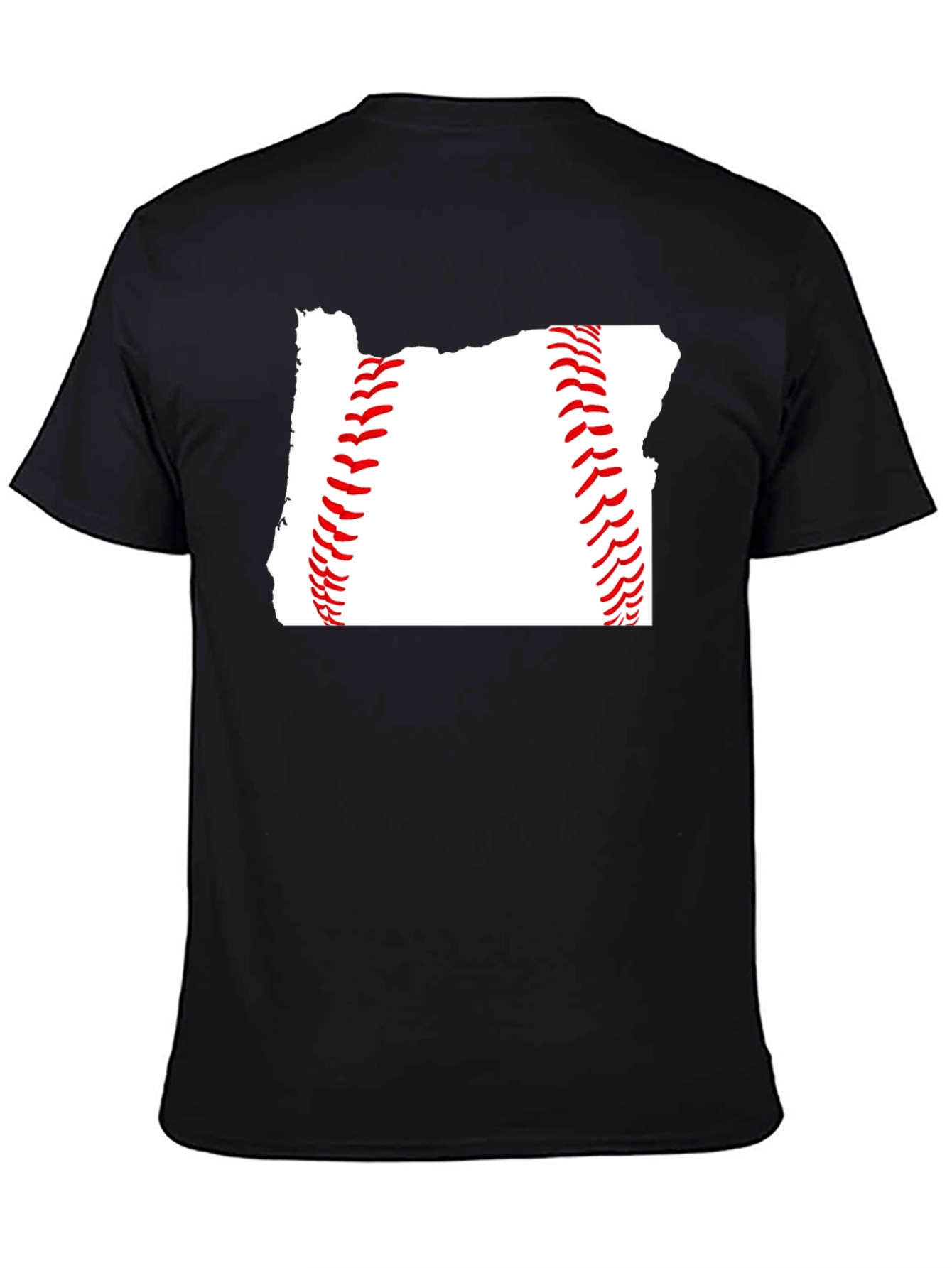 Black Oregon Baseball T-Shirt - State Pride Tee view 4