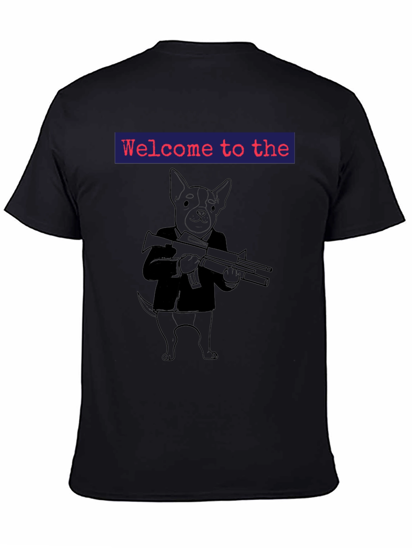 Black Welcome to the Dog Mafia T-Shirt view 4